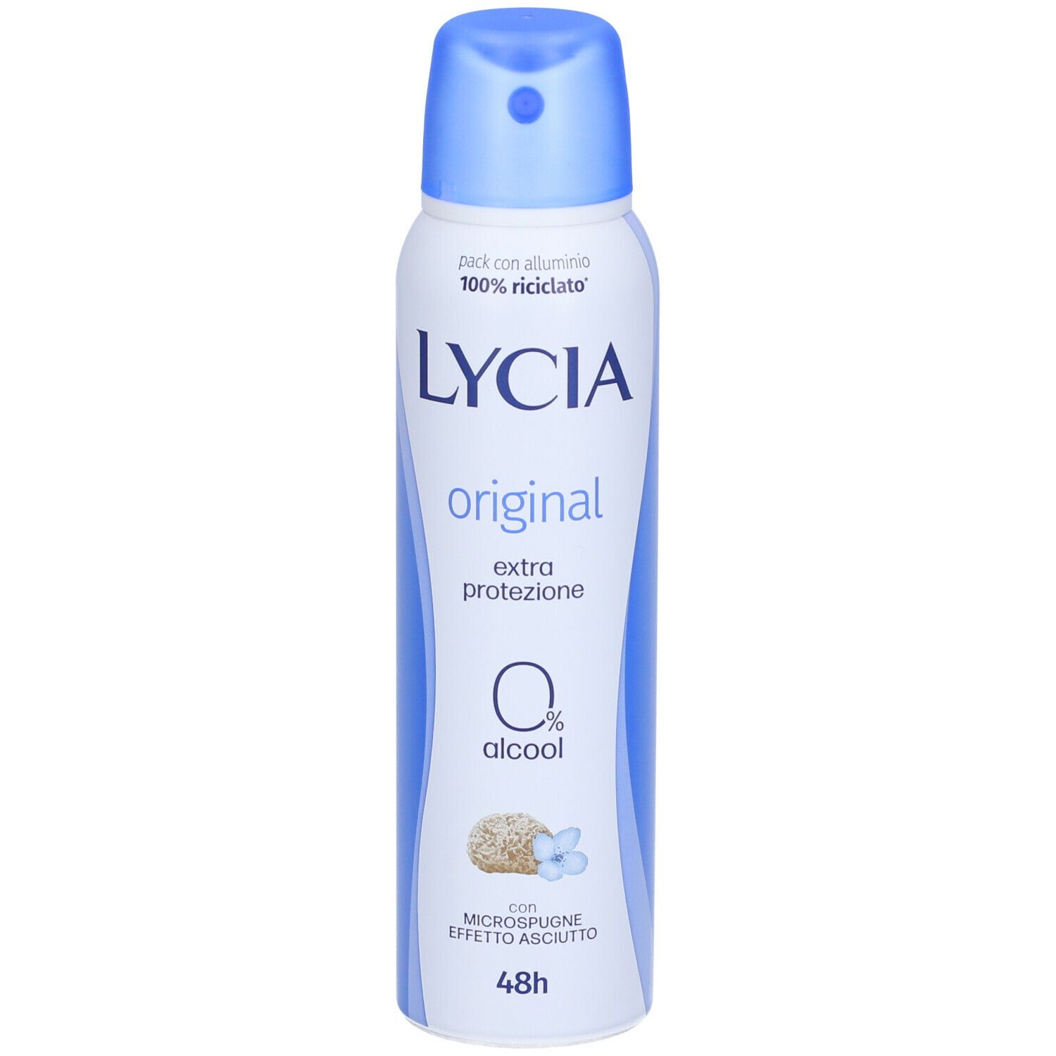 Lycia Original Deo Spray, 0% Alkohol, 48h Schutz, mit Mikroschwämmen.