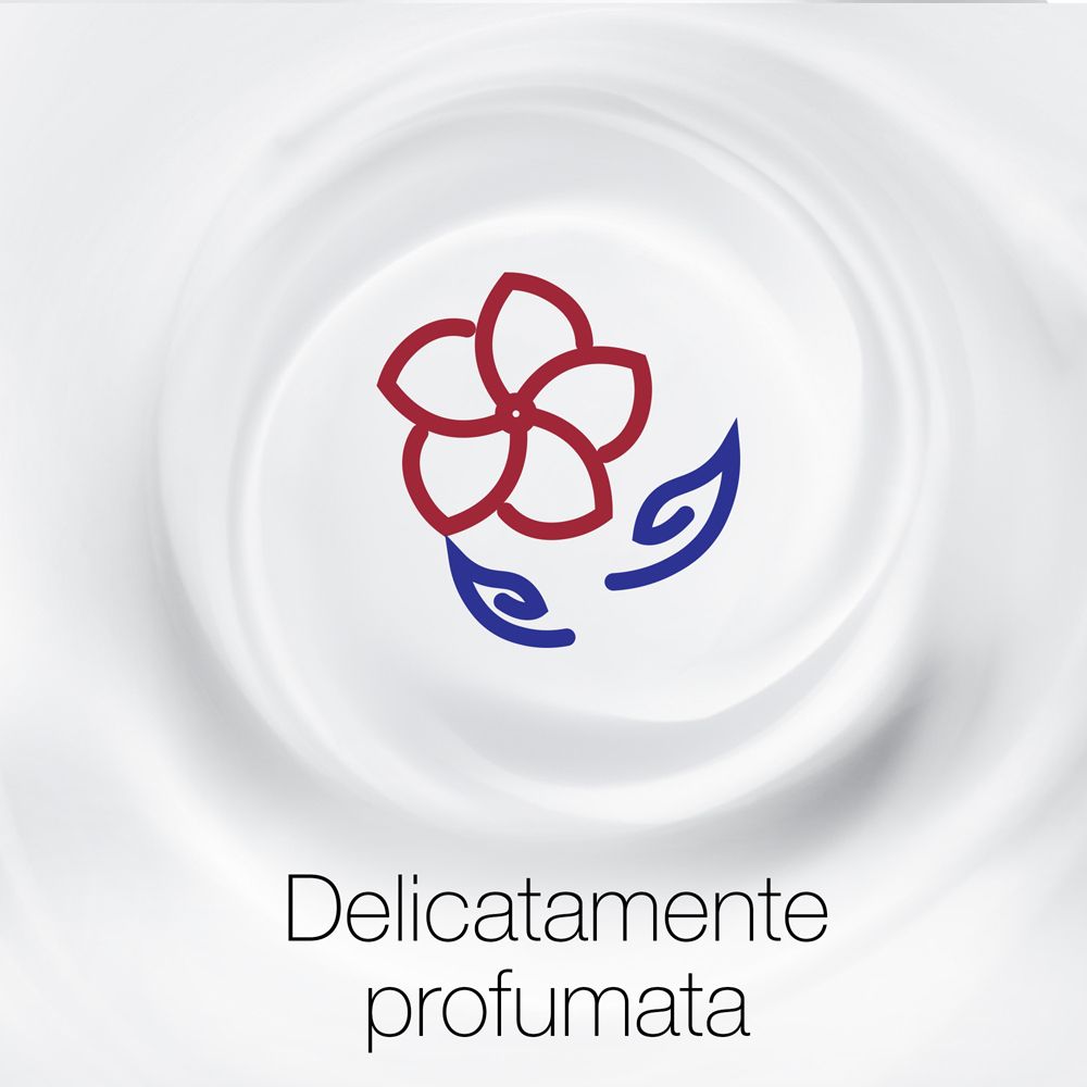 Rappresentazione grafica. Fiore. Testo: Delicatamente profumato.