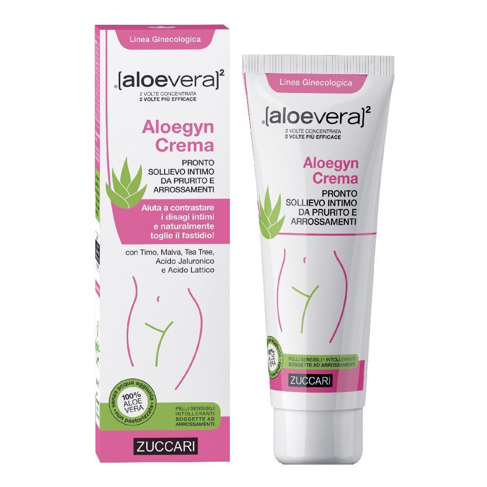 Tubo e scatola di crema con nome e logo del prodotto. Confezione rosa e bianca, accenti verdi. Testo in italiano.