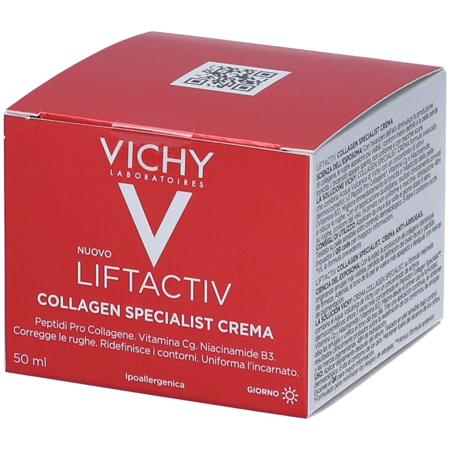 Confezione. Testo: VICHY LIFTACTIV Collagen Specialist Crema. 50 ml.