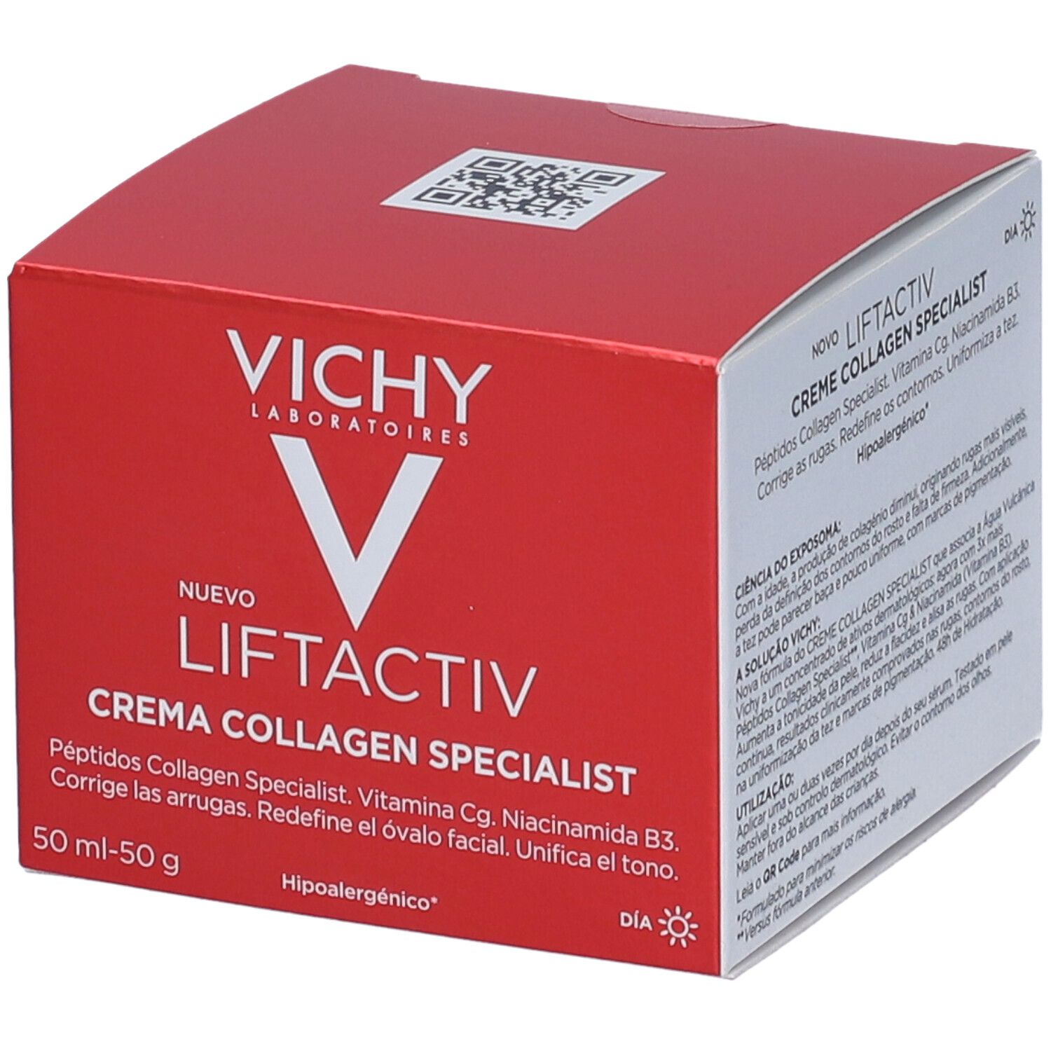 Confezione. Testo: VICHY LIFTACTIV Collagen Specialist Crema. 50 ml.
