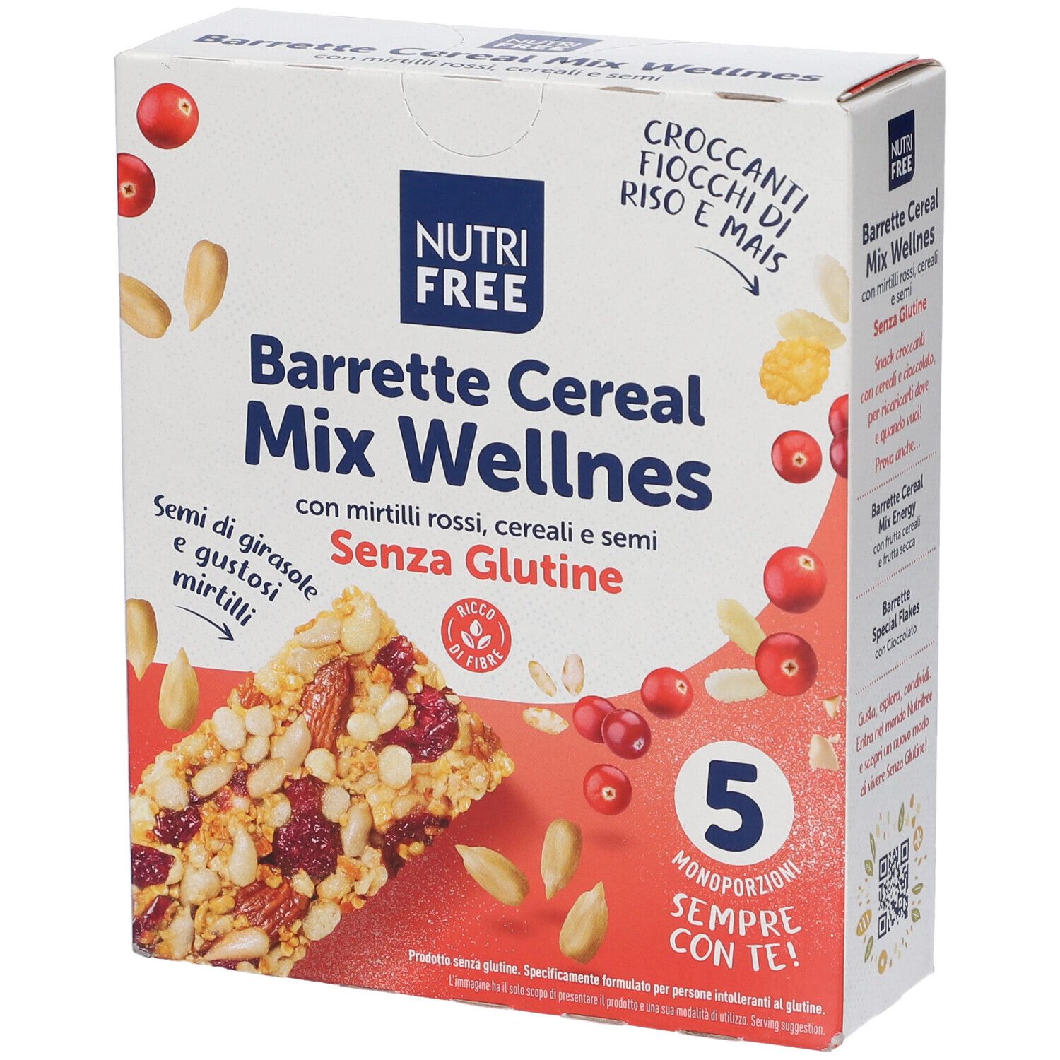 Nutrifree Barrette Cereal Mix Wellness Senza Glutine 5 Pezzi - Immagine 5