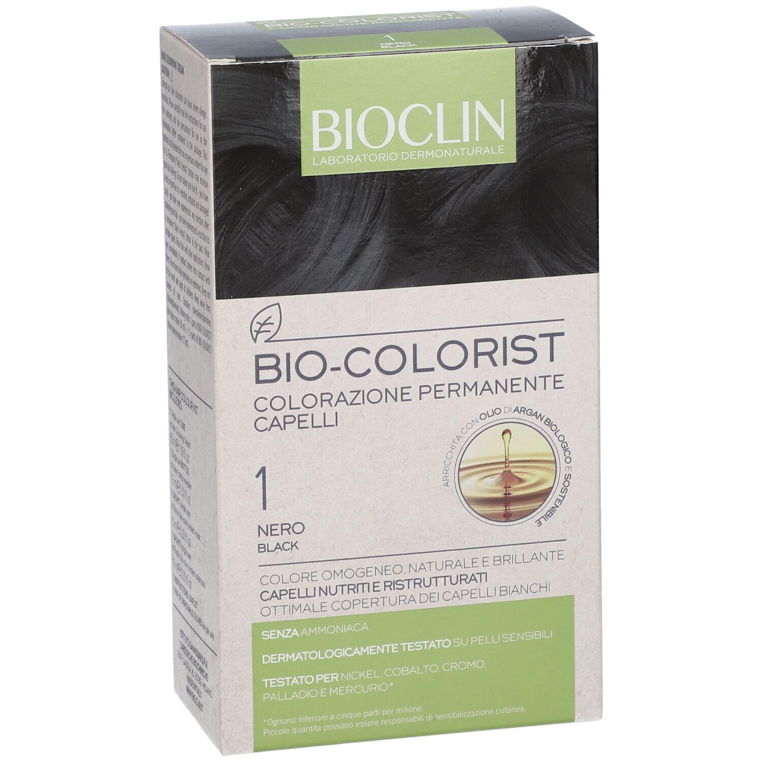 Bioclin Bio-Colorist permanente Haarfarbe, Schwarz.