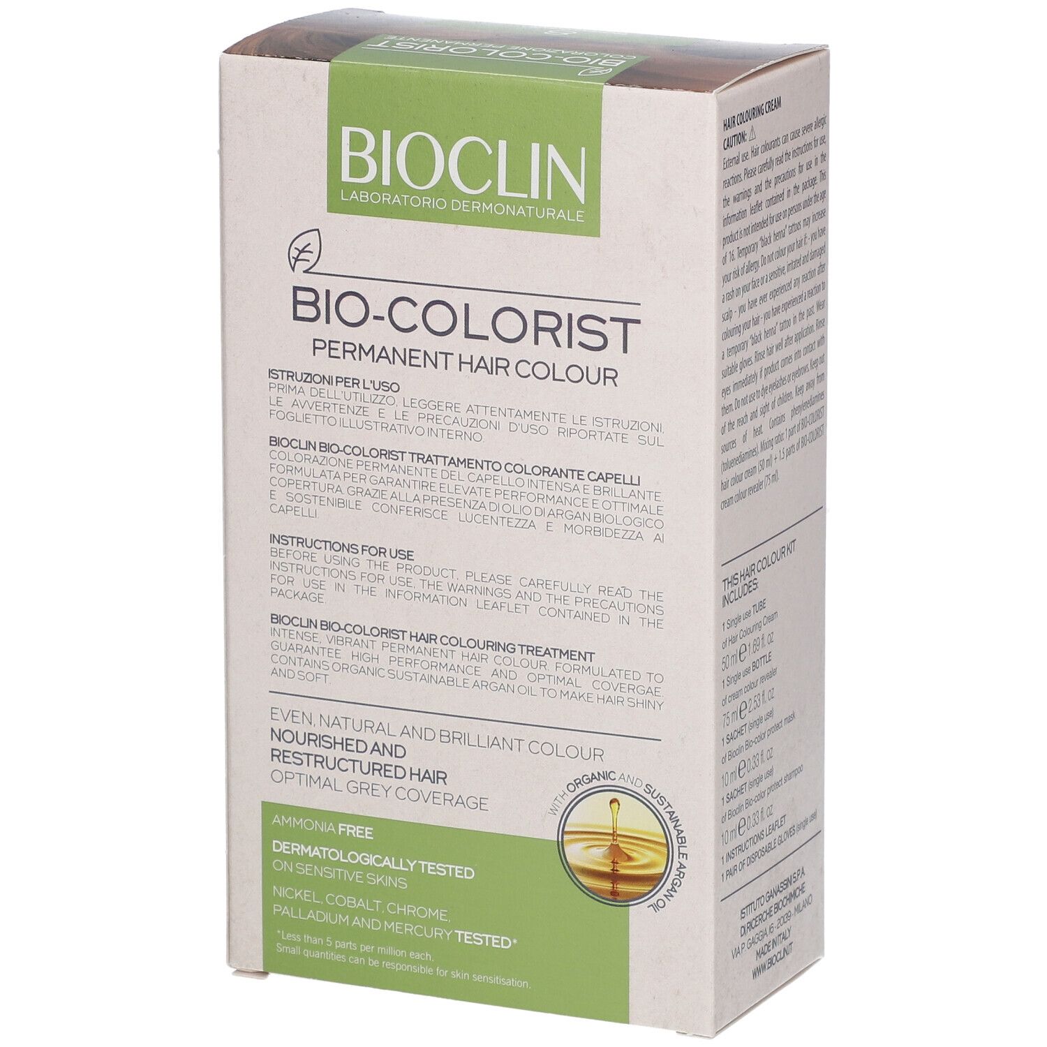 Bioclin Bio-Colorist permanente Haarfarbe Karton. Dermatologisch getestet.