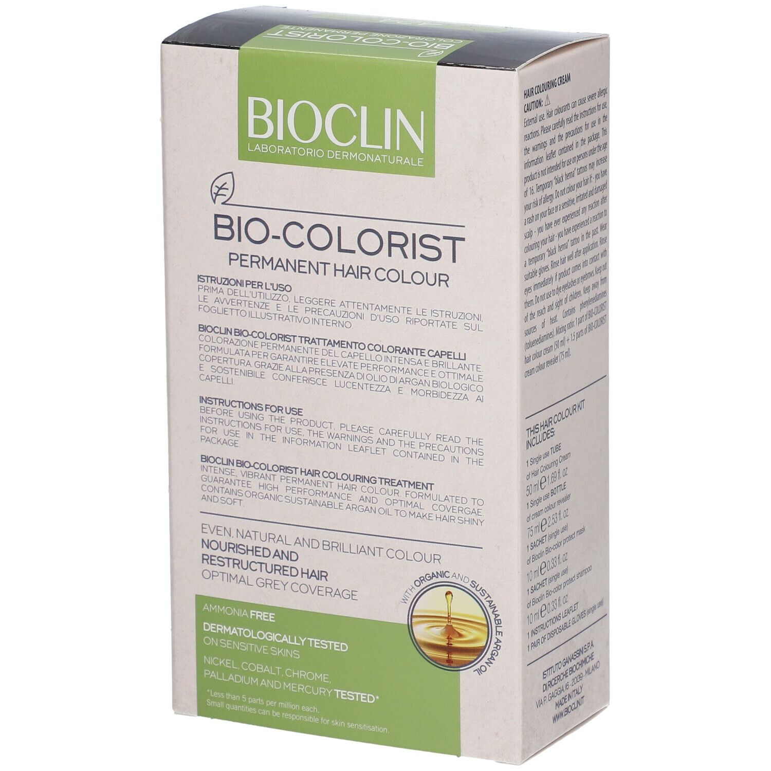 BIOCLIN Bio-Colorist 4.24. Confezione con informazioni sul prodotto. Contiene istruzioni e ingredienti.