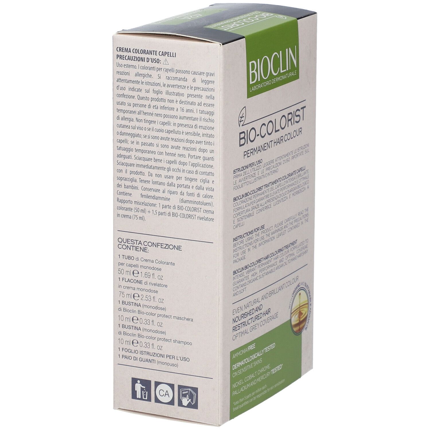 BIOCLIN Bio-Colorist 4.24. Confezione con informazioni sul prodotto. Contiene ingredienti e avvertenze.