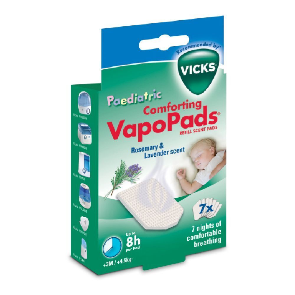 Vicks Lavanda Vapopads Rosemary & Lavender Per Comfort Respiratorio Confezione Da 7 Pezzi - Immagine 3
