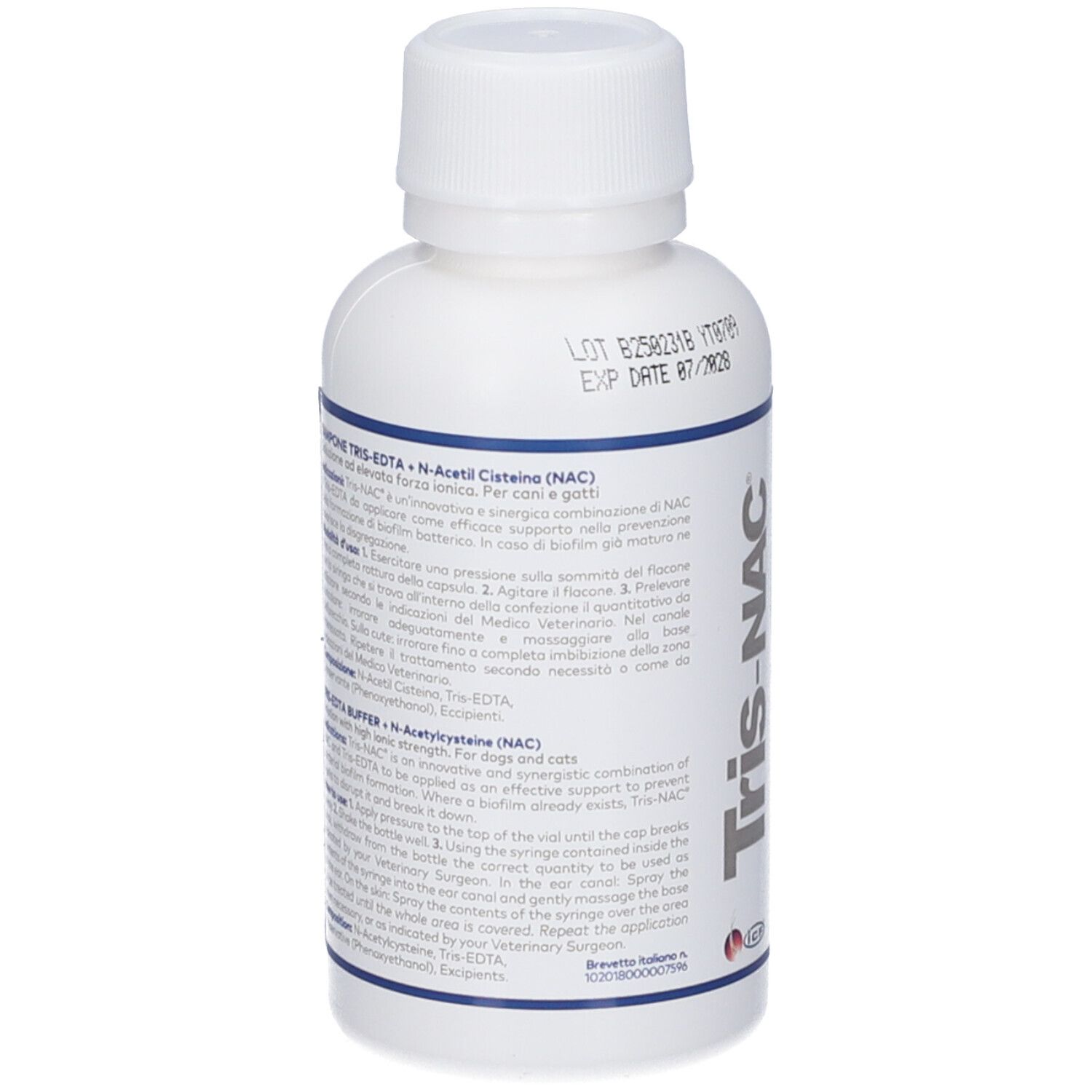 Tris-NAC Lösung 120ml Flasche mit Pipette.