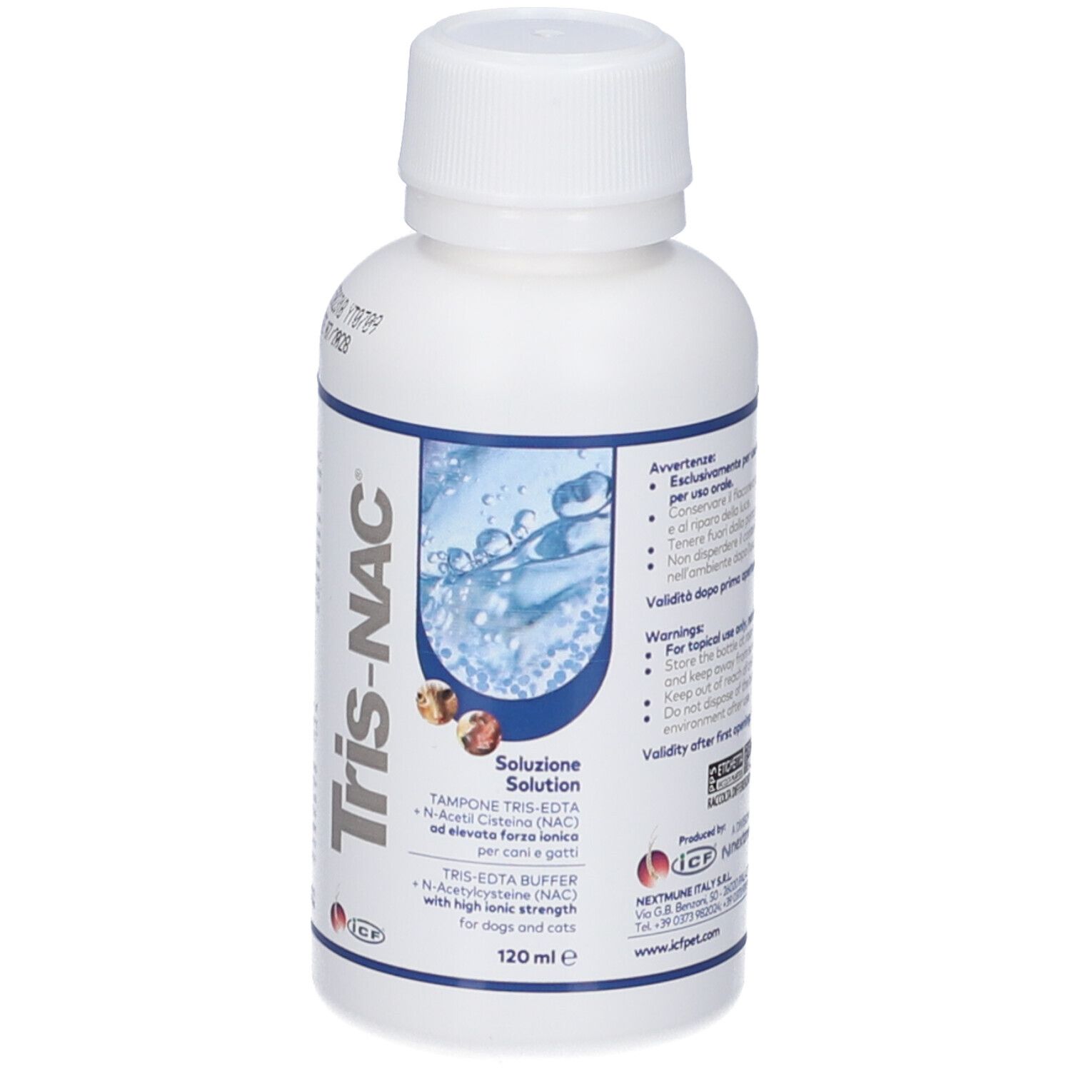 Tris-NAC Lösung 120ml Flasche mit Pipette.