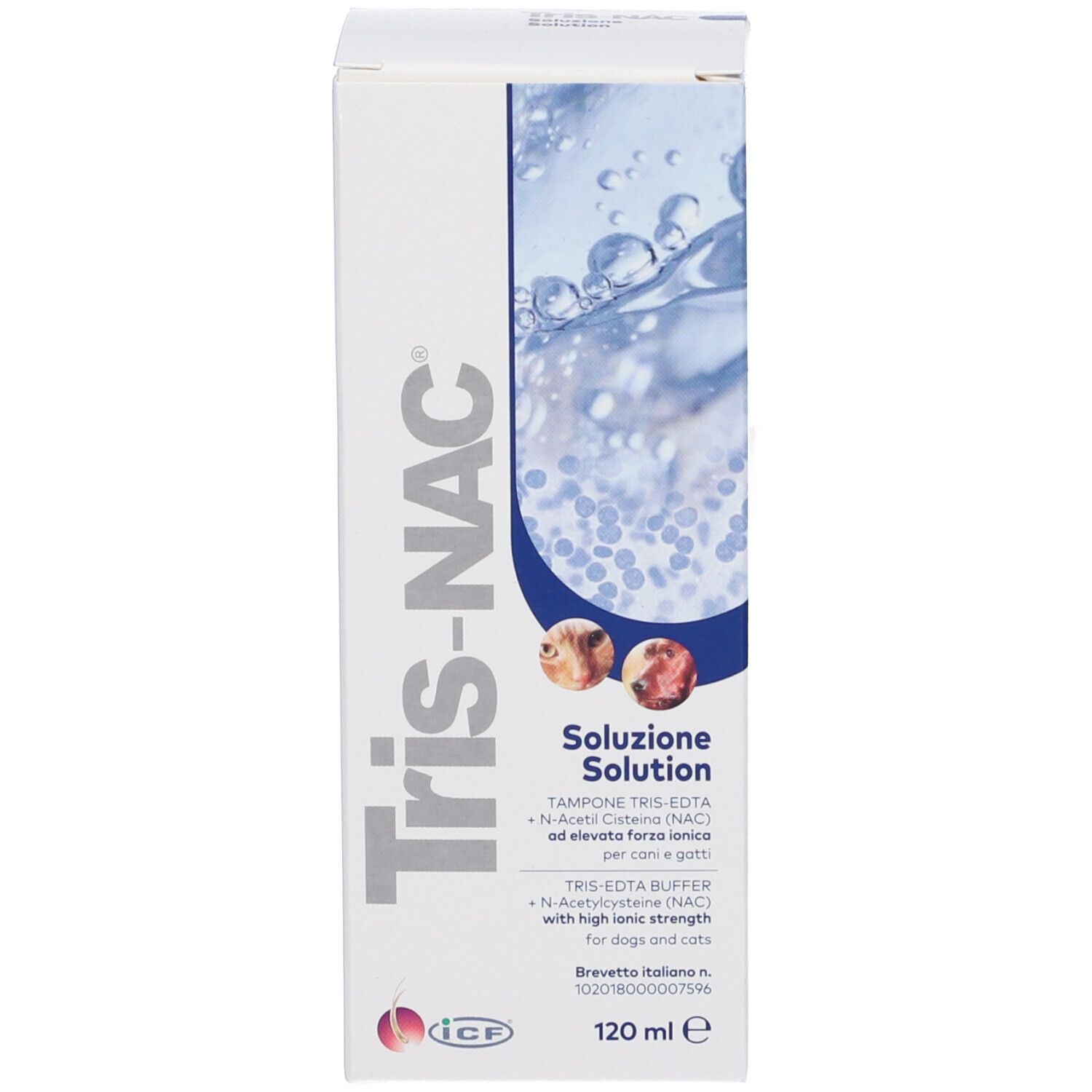 Tris-NAC Lösung 120ml Flasche mit Pipette.