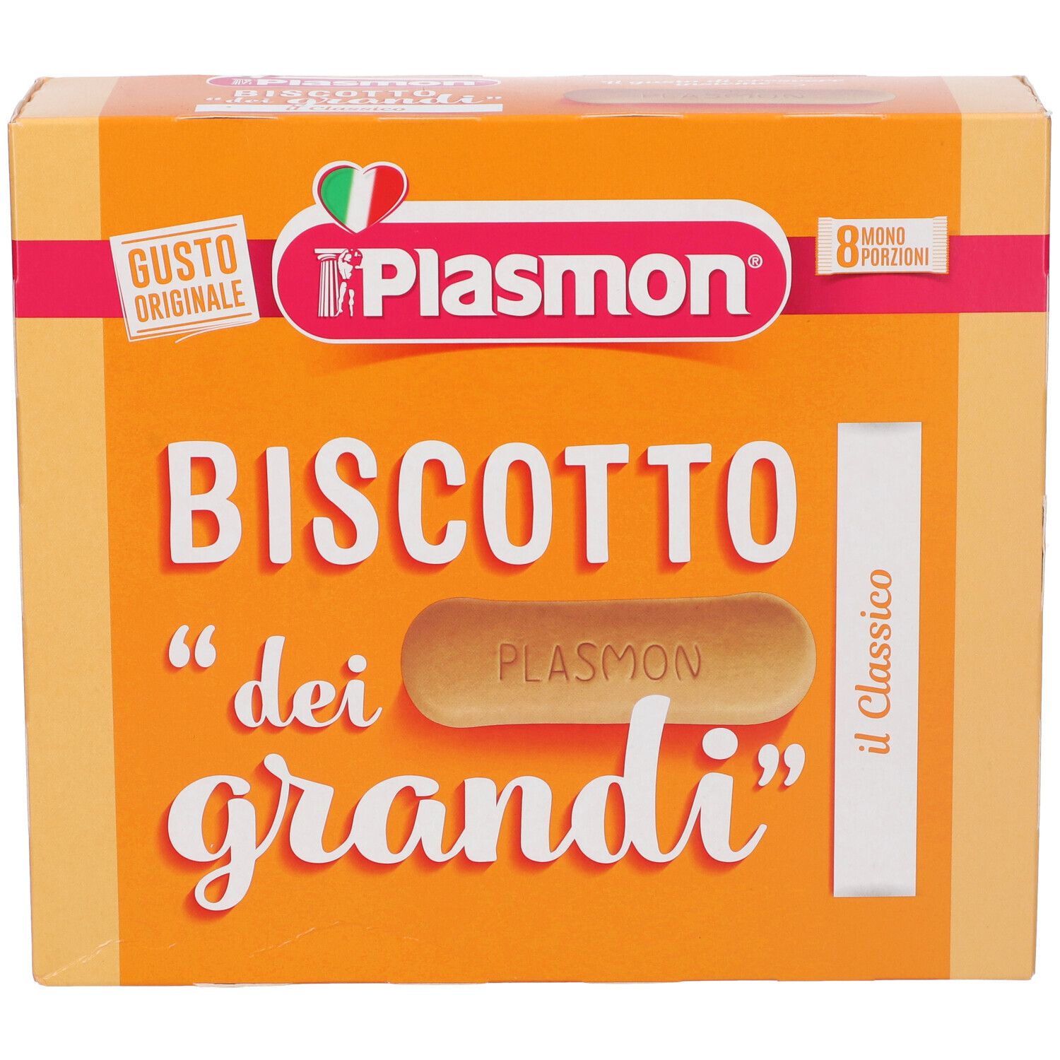 Confezione Plasmon Biscotti dei Grandi, 8 monoporzioni.