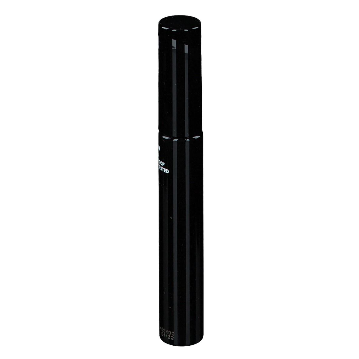 Schwarze Mascara-Tube mit schwarzem Deckel. Auf der Tube steht 'TOLERIANE MASCARA WATERPROOF ALLERGY-TESTED'.