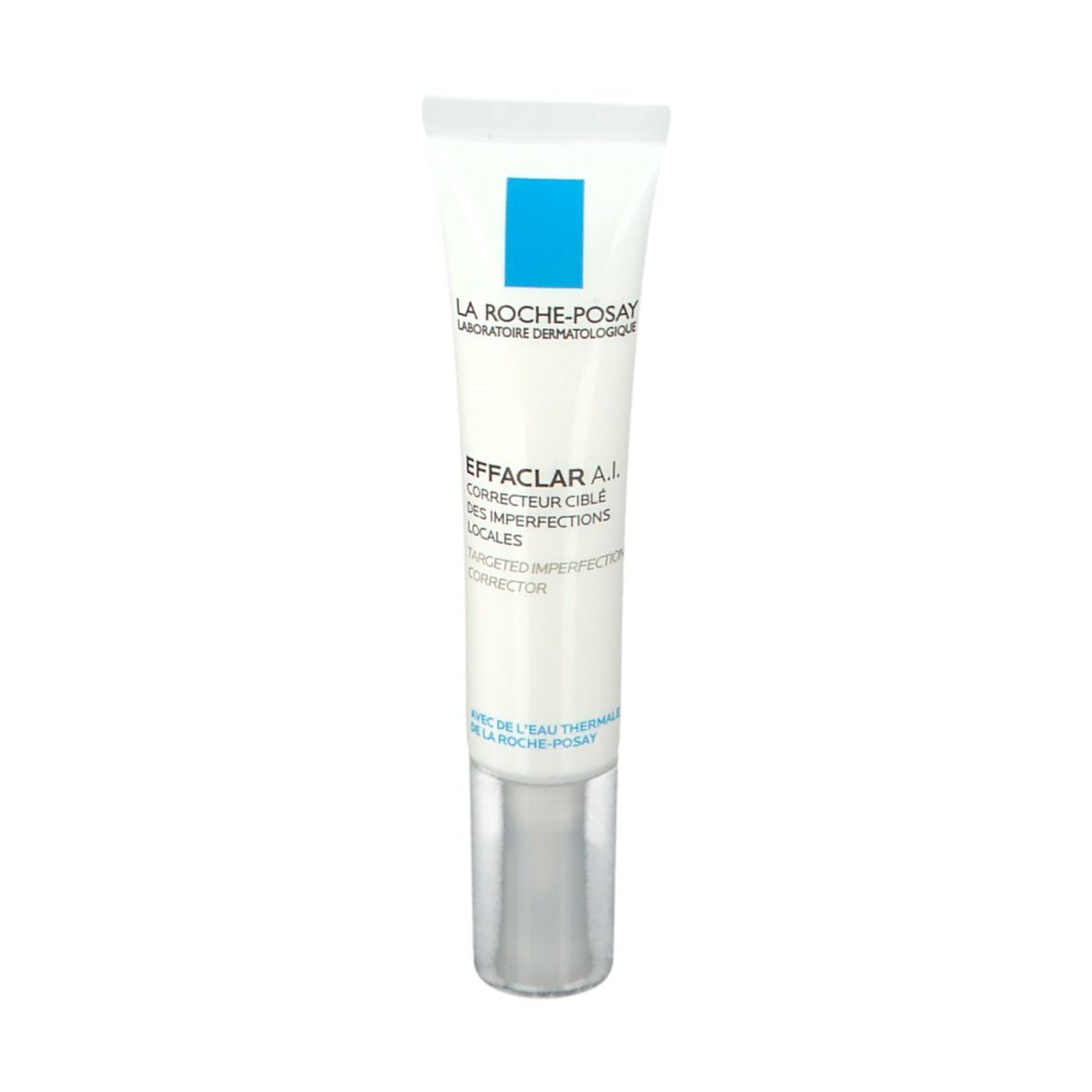 La Roche-Posay EFFACLAR A.I. Tube mit weißem Korrekturmittel. Aufschrift: La Roche-Posay.