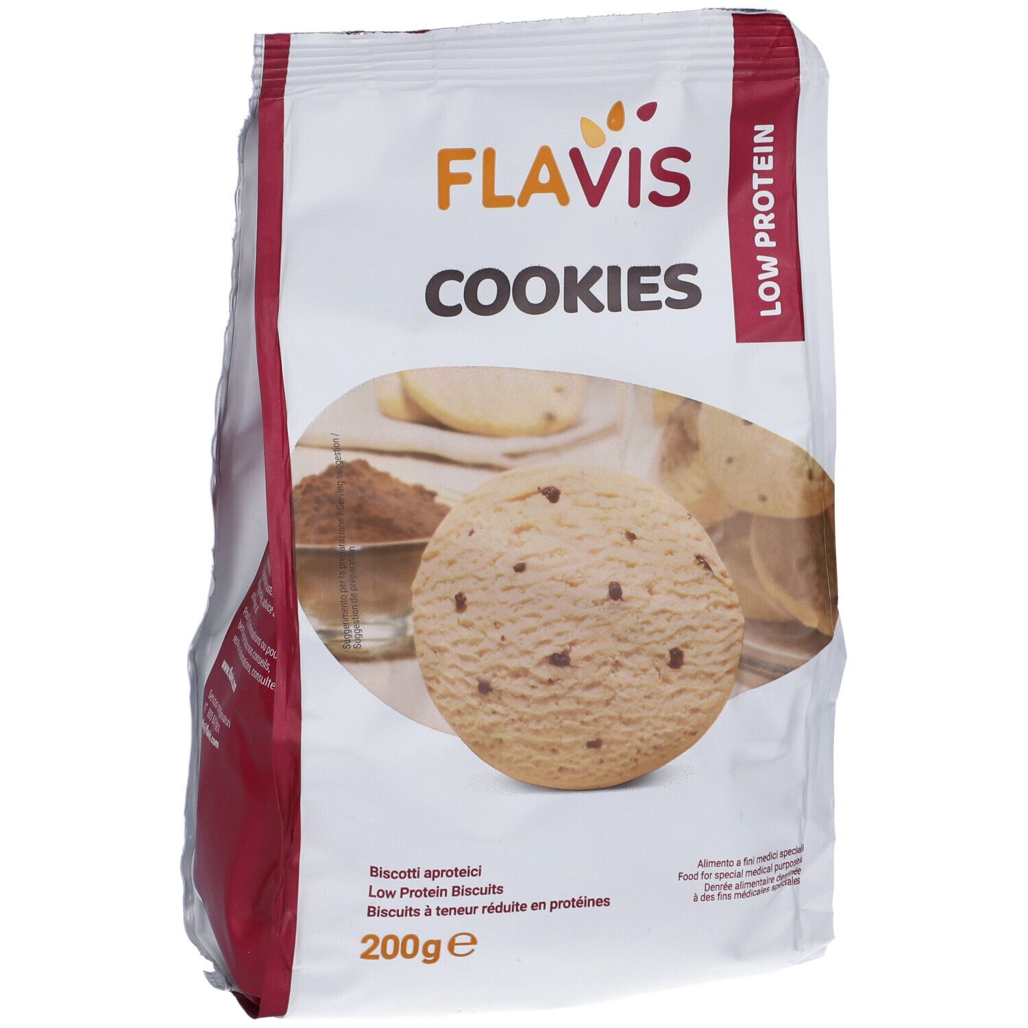 Flavis Cookies Low Protein Kekspackung, 200g.