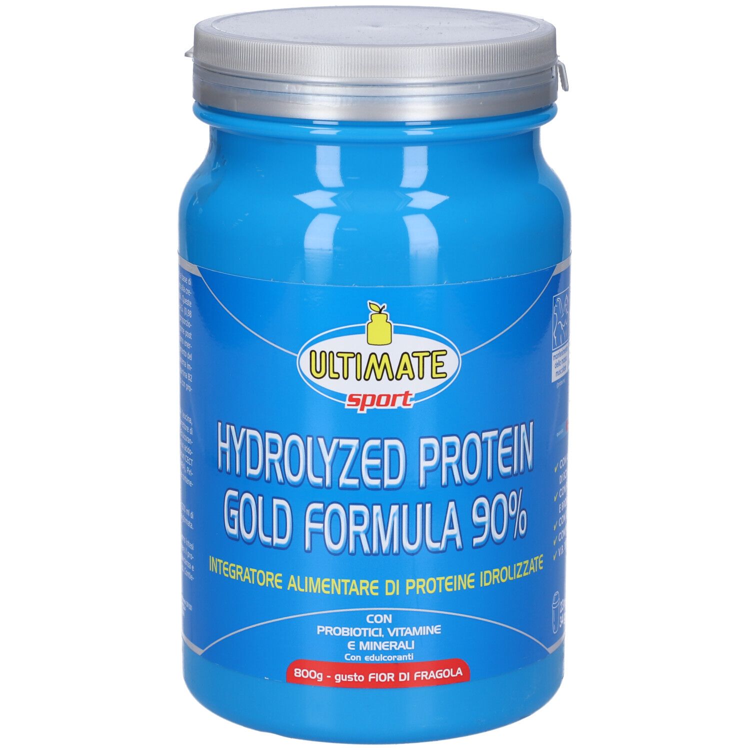 Ultimate Hydrolized Protein Gold Formula 90% Al Gusto Di Fior Di Fragola 800 G Senza Glutine