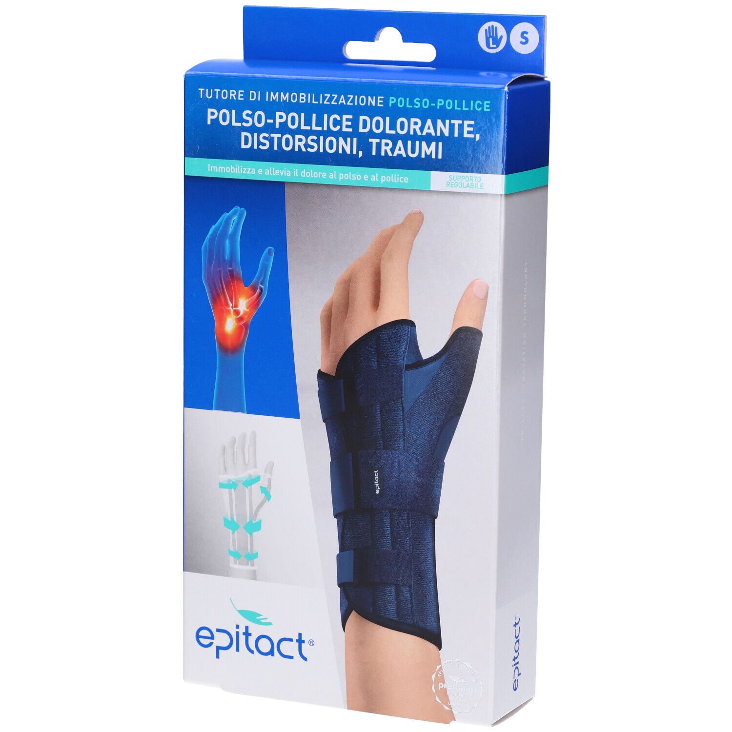 Epitact Tutore Immobilizzazione Polso-Pollice Mano Sinistra Taglia S