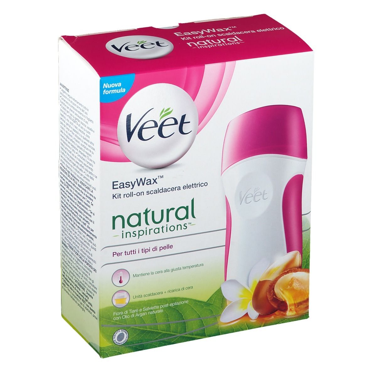 Image of Veet Easy Wax Kit Fiore Tiarè & Argan Oil