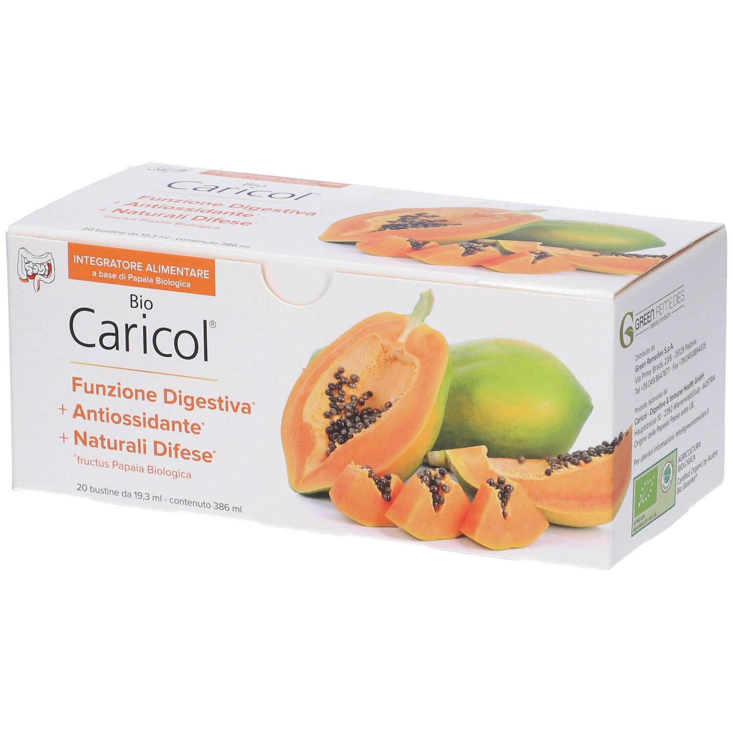 Bio Caricol Gusto Mango 20 bustine - Integratore per la funzione digestiva - Immagine 4