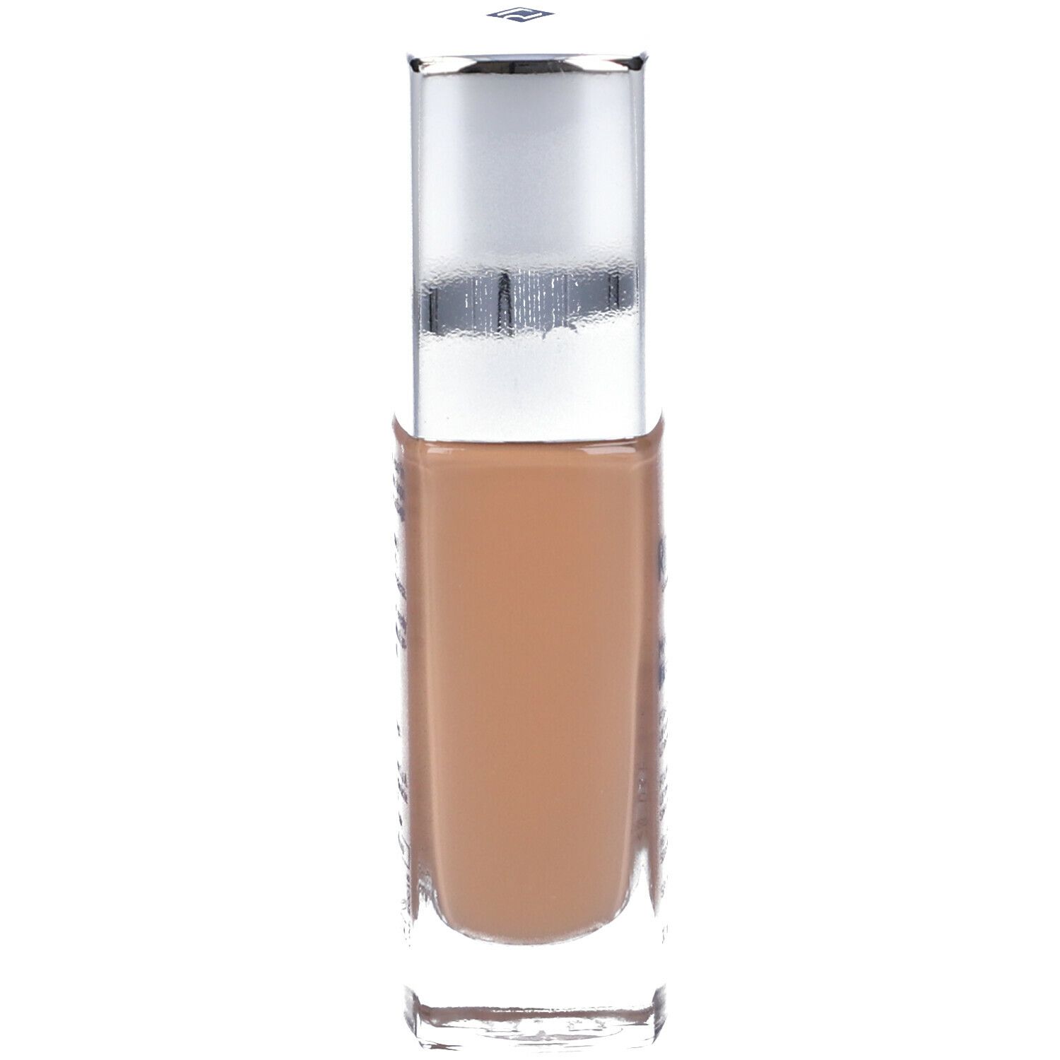 Flacone trucco con tappo argentato. Scritta: Rilastil Maquillage Liftrepair. SPF 15.
