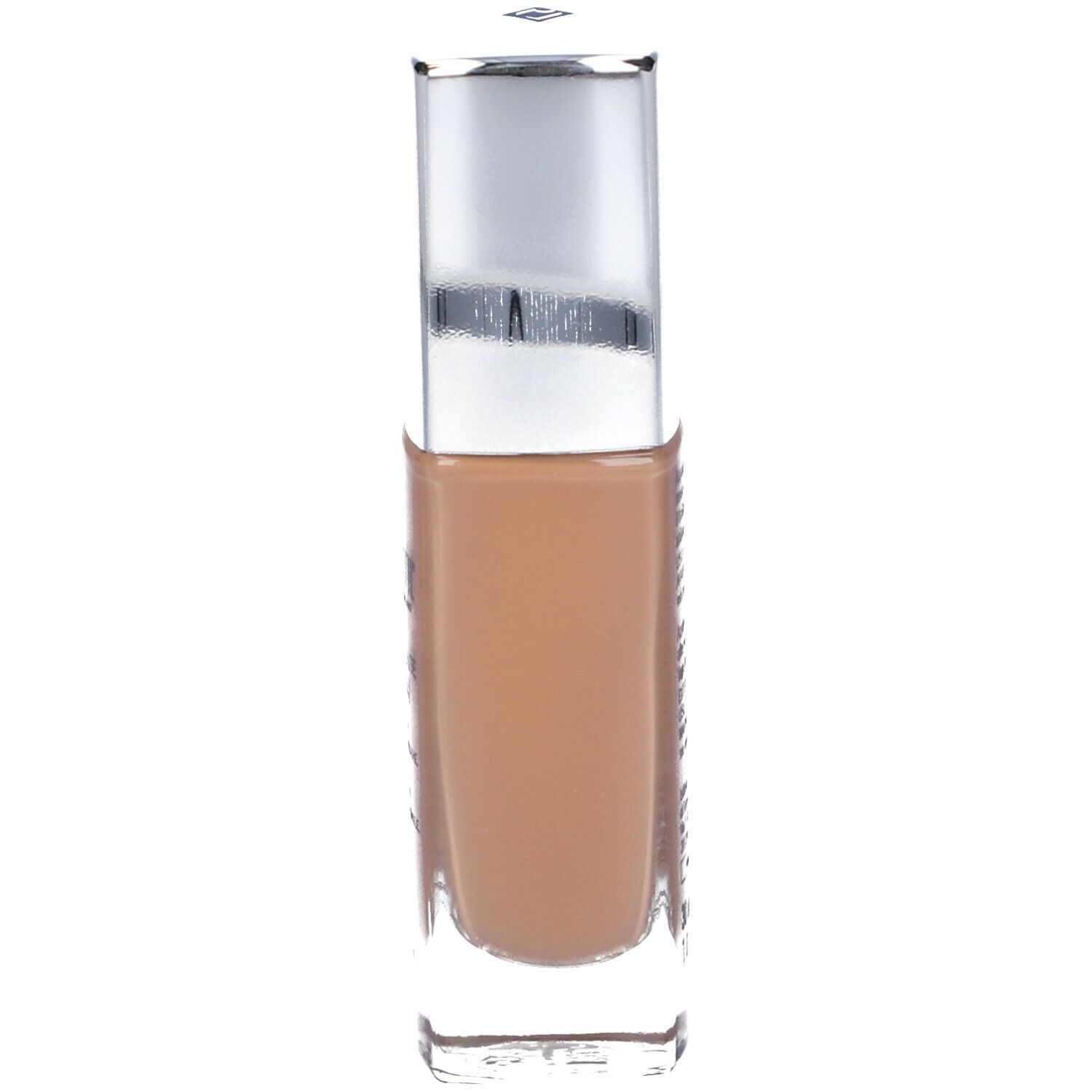 Flacone trucco con tappo argentato. Scritta: Rilastil Maquillage Liftrepair. SPF 15.