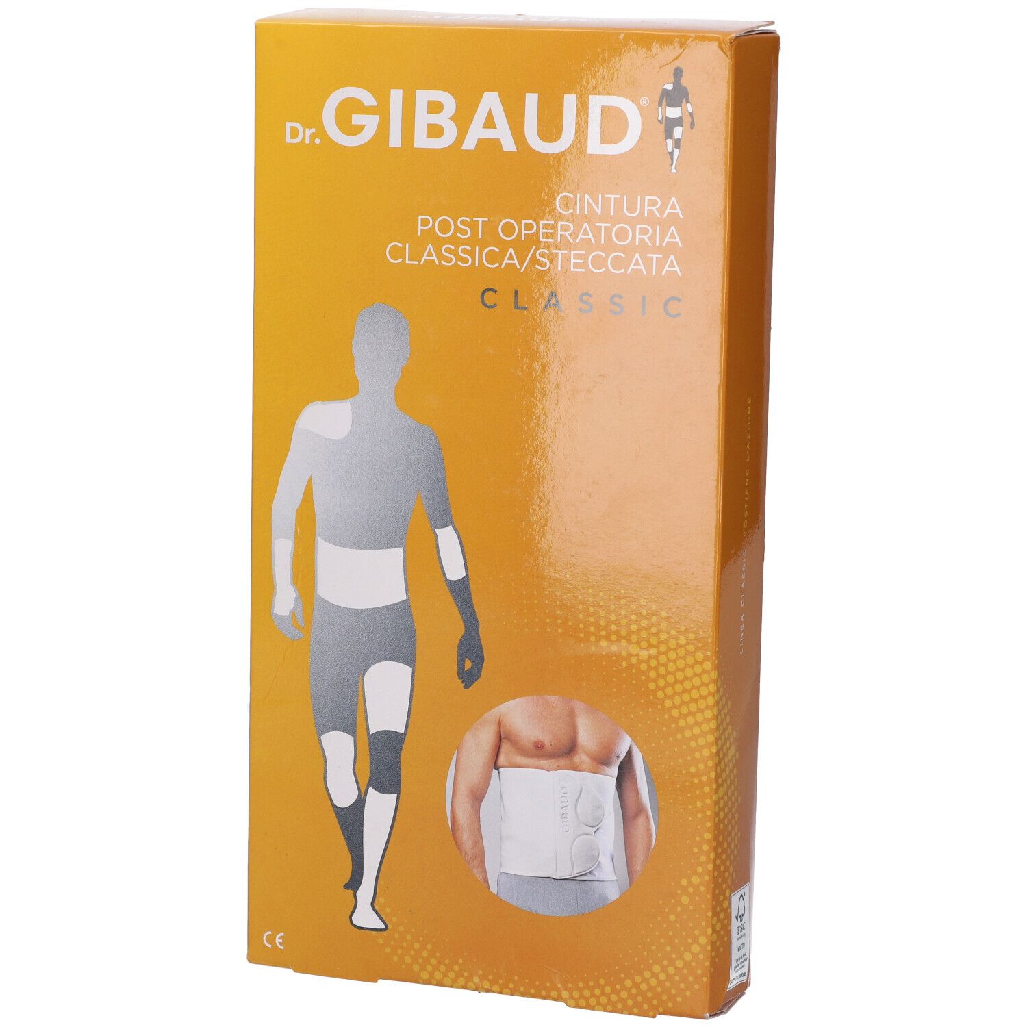 Confezione Gibaud Classic Cint Postop St6. Scatola arancione con immagine del prodotto e logo del marchio.