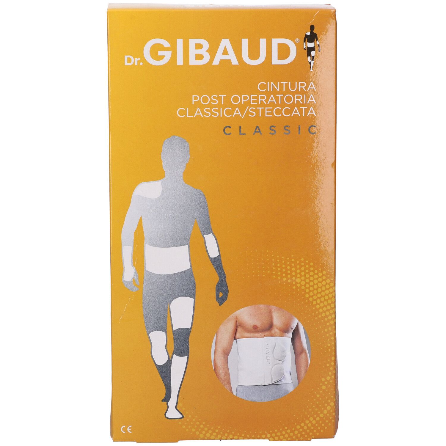 Confezione Gibaud Classic Cint Postop St6. Vista frontale con immagine del prodotto e logo.