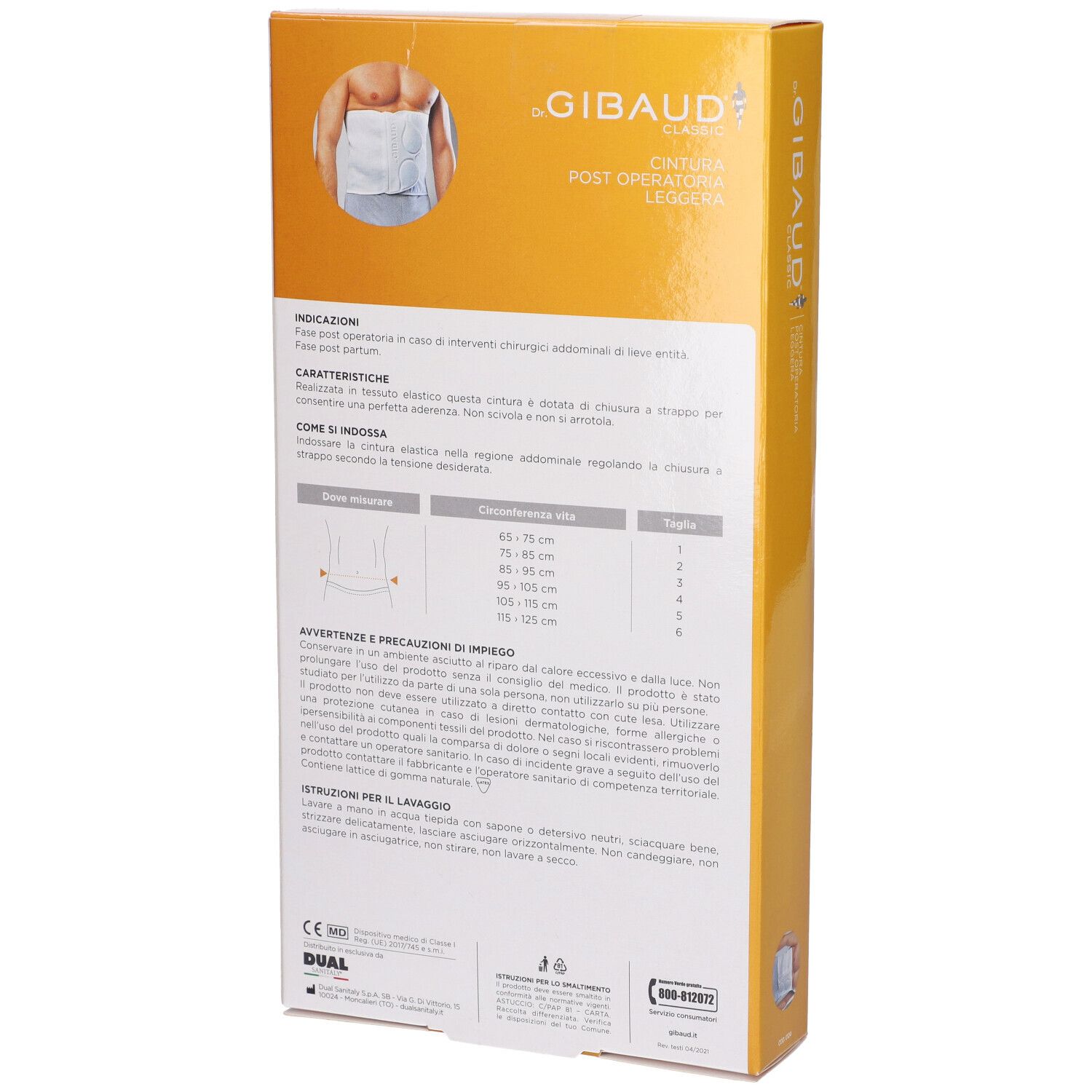 Gibaud Classic Leichte Postoperative Gürtel 6 Gibaud