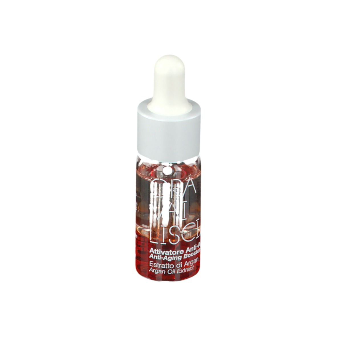 ORA Vai Lisc, activateur anti-âge. Flacon avec pipette, produit visible.
