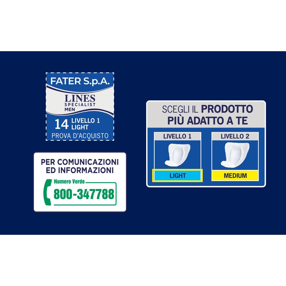 Informationen zu Lines Specialist Men. Level 1 und 2. Kontaktnummer. Produkt zur Auswahl.