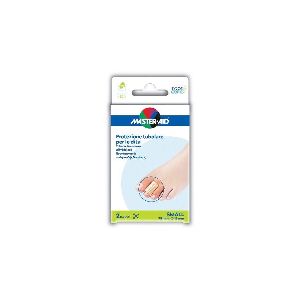 Protezione Tubolare In Gel Master-Aid Footcare Elasticizzato Small 7,5 Cm 15 Mm 2 Pezzi C4