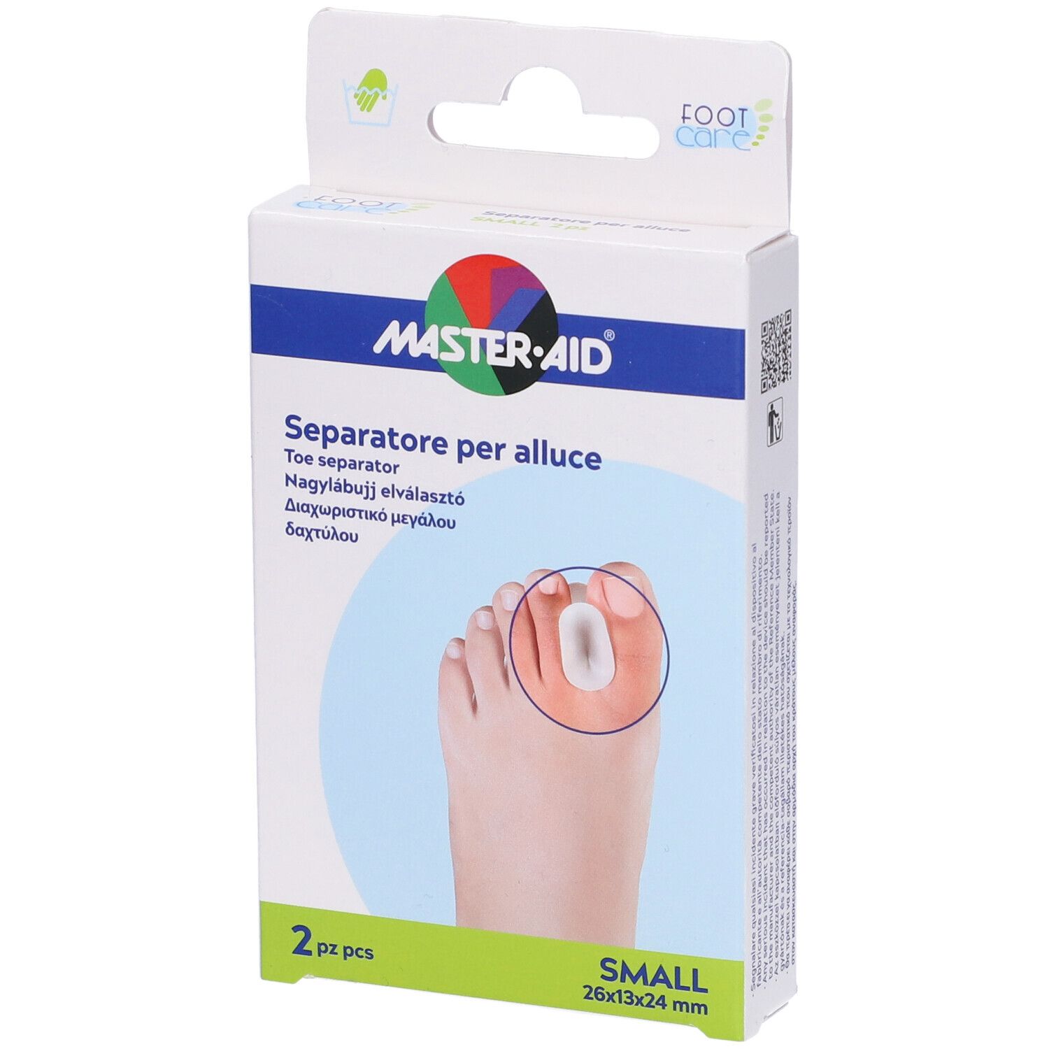 Separatore Dita In Gel Master-Aid Footcare Per Alluce Small 2 Pezzi D1