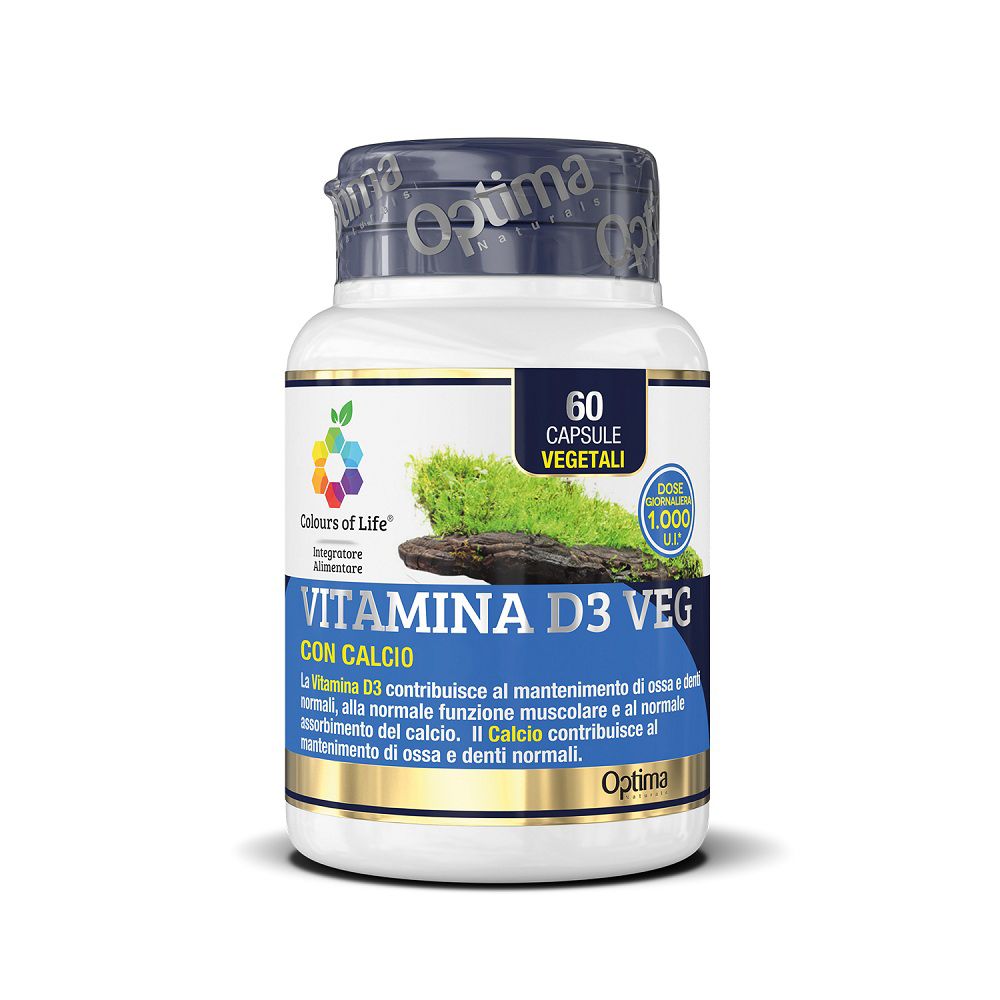 Optima Naturals Colours Of Life Vitamina D3 Veg 60 Capsule 500 Mg - Immagine 7