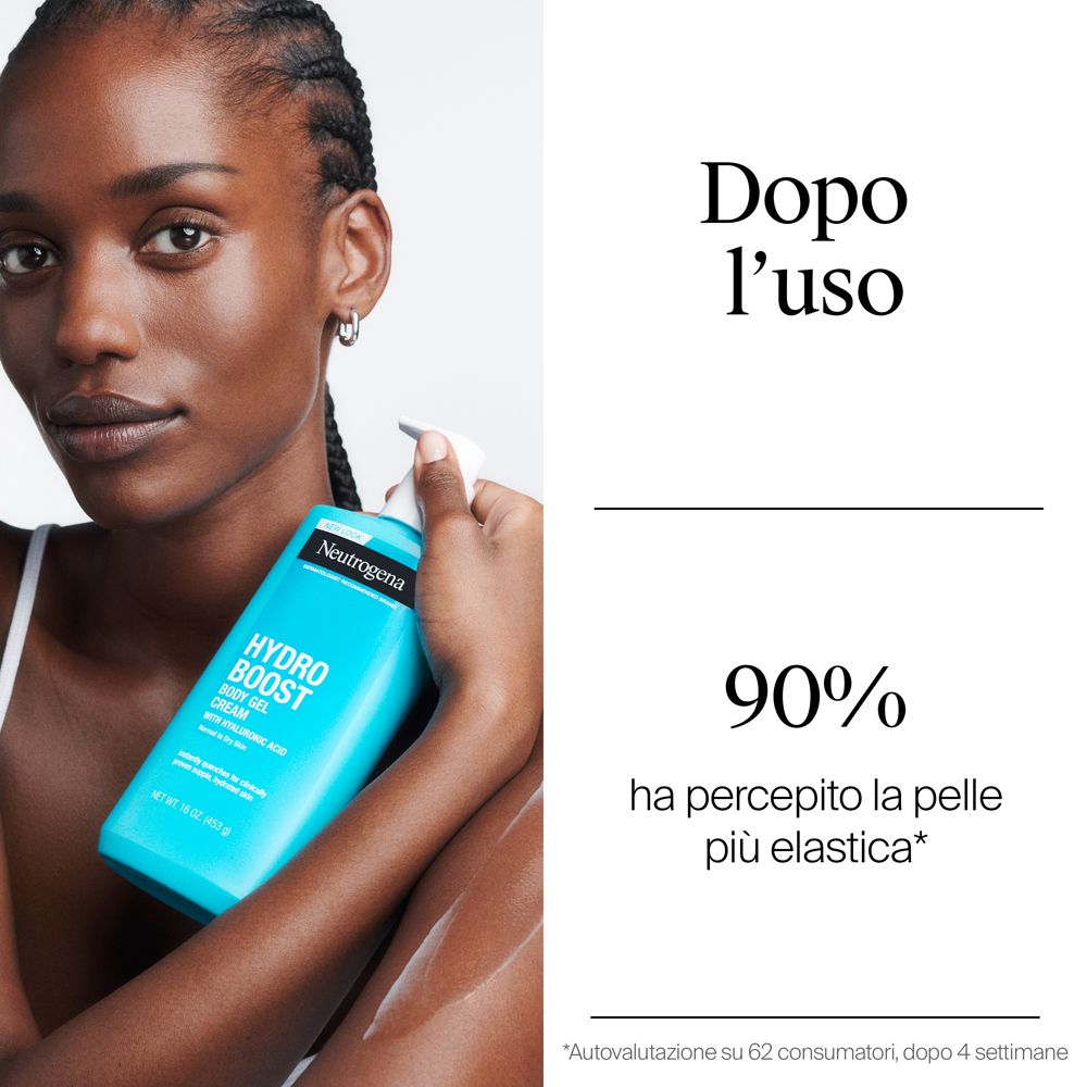 Nahaufnahme einer Hand, die Lotion auf ein Bein aufträgt. Text: Zieht sofort ein.