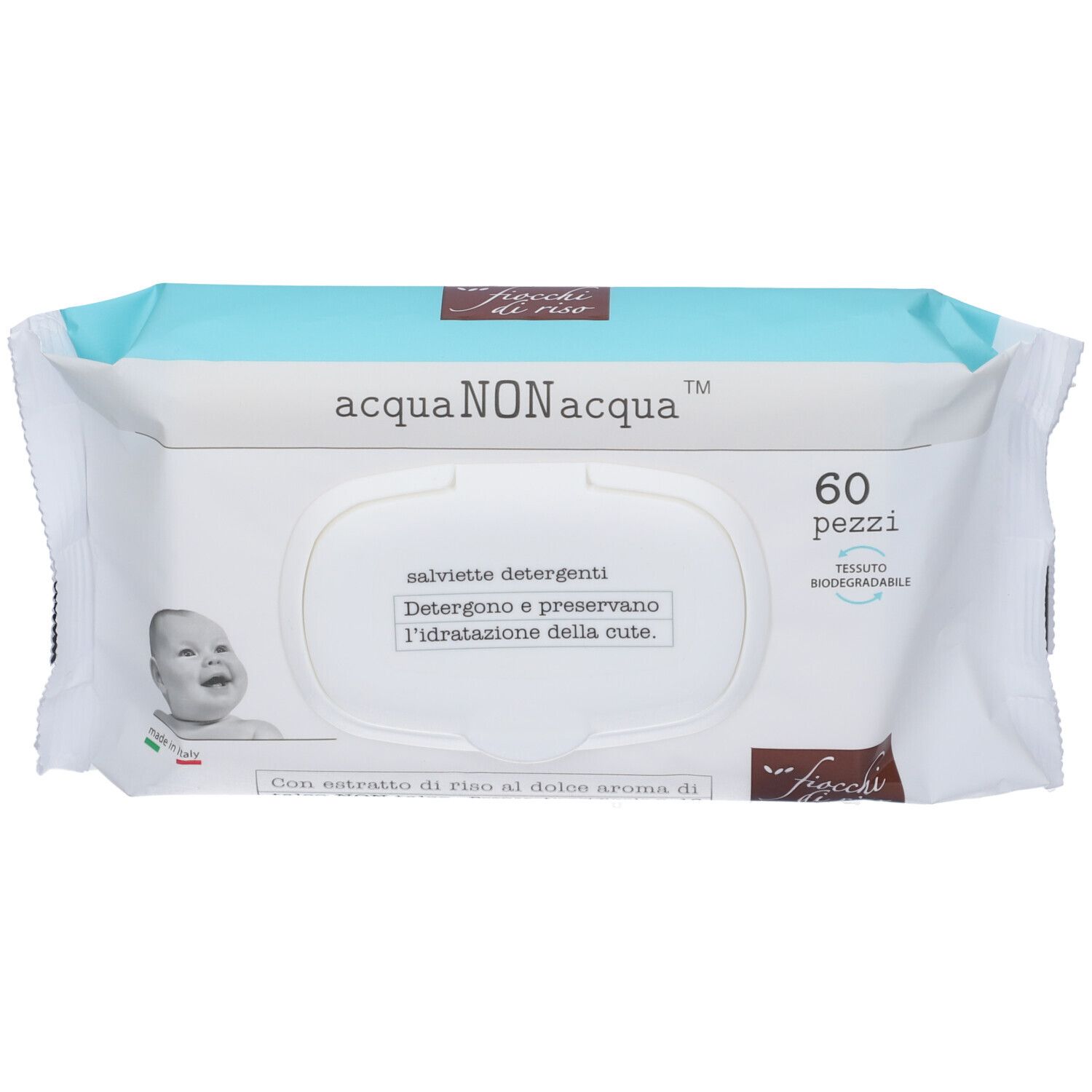 Fiocchi di Riso Acqua non Acqua 60 Salviette - - - Immagine 12