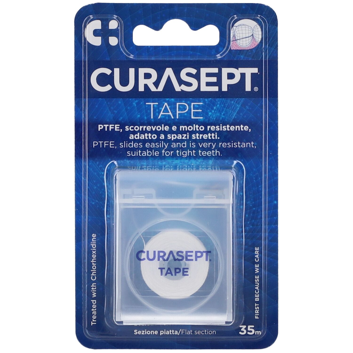Curasept Filo Interdentale Floss Ptfe Clorexidina, 35M - Immagine 4