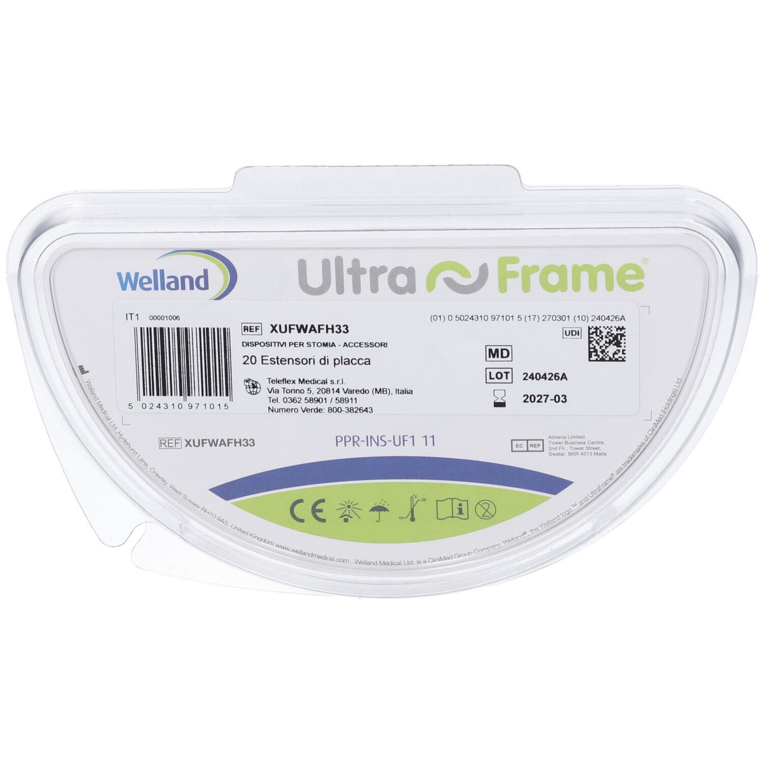 Lunette Per Sacche Per Stomia In Poliuretano Ultraframe Trasparenti