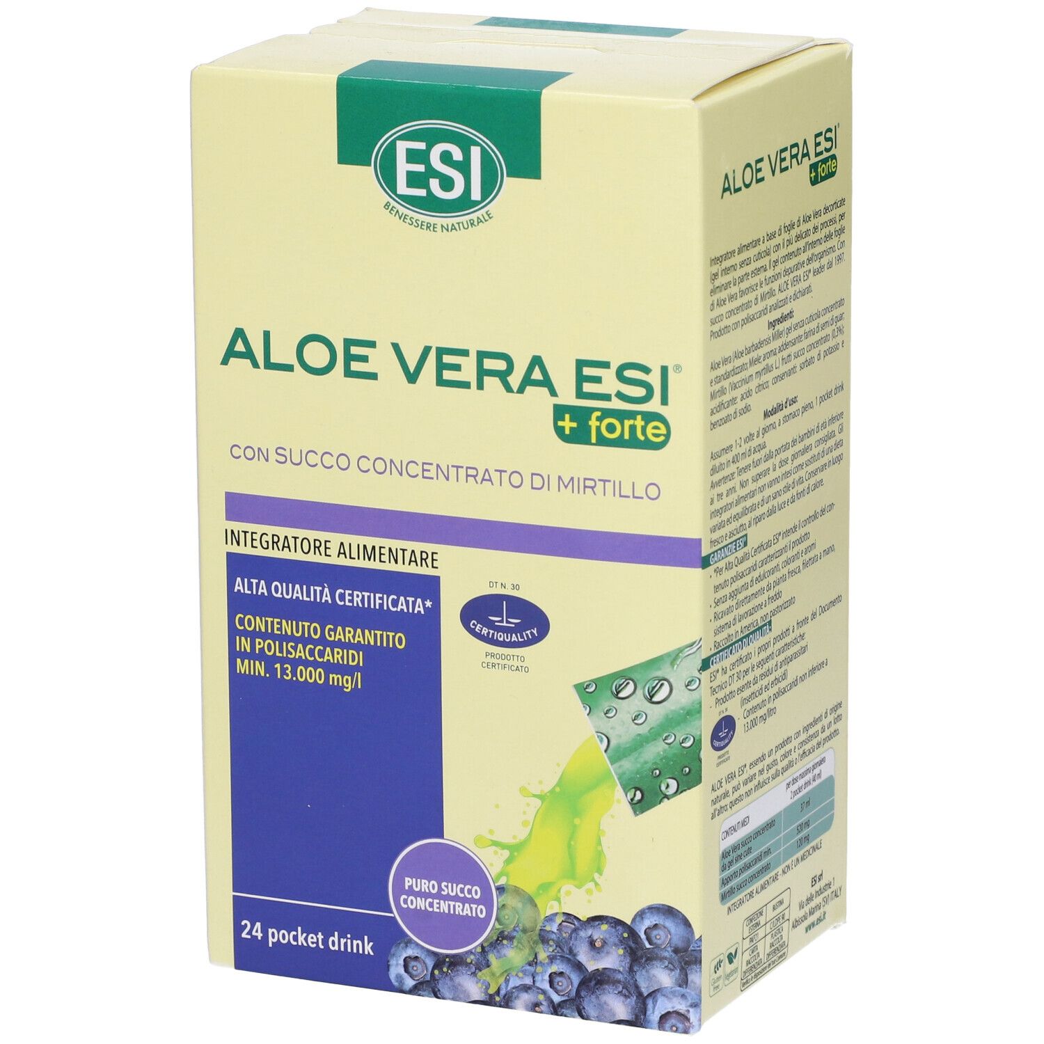 Image of ESI Aloe Vera ESI +Forte con Succo Concentrato di Mirtillo
