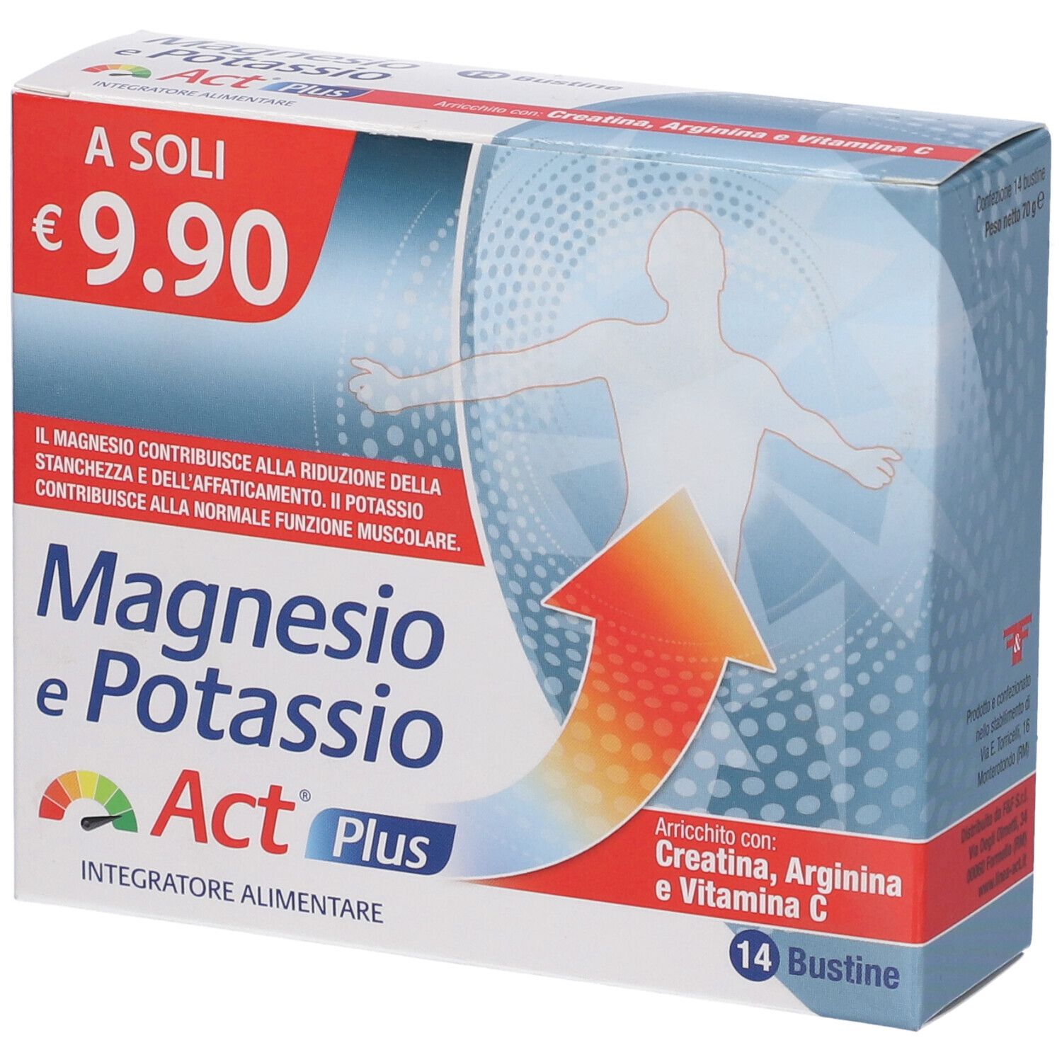 Magnesio Potassio Act Plus 14 Bustine - Integratore Per Stanchezza E Affaticamento - Immagine 5