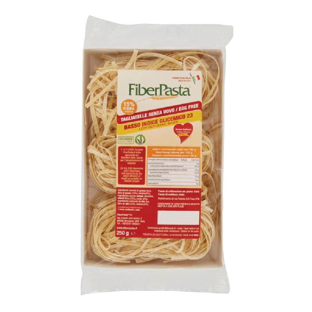 FiberPasta Tagliatelle, Eierfrei, niedriger glykämischer Index.