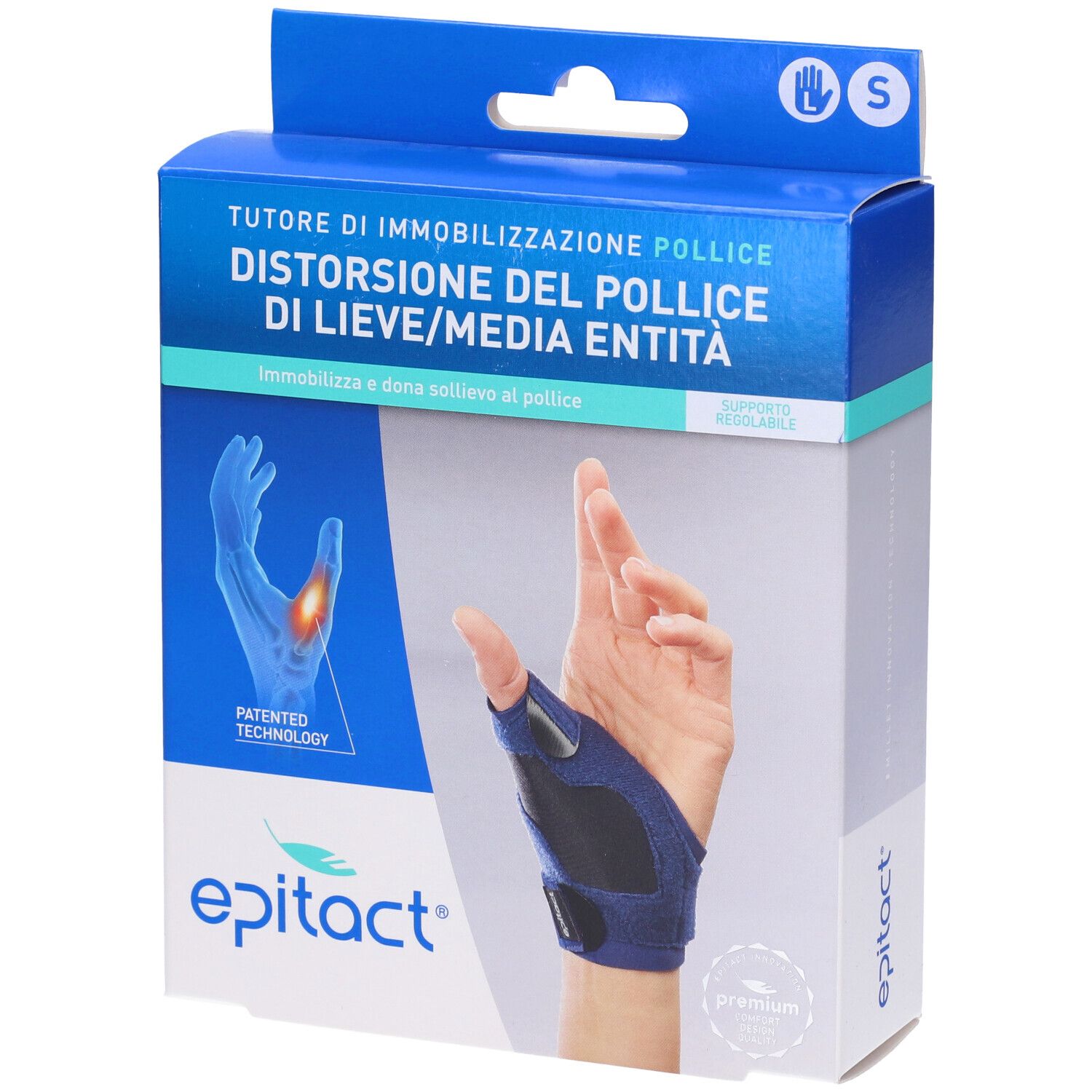 Epitact Tutore Immobilizzazione Pollice Mano Sinistra Taglia S