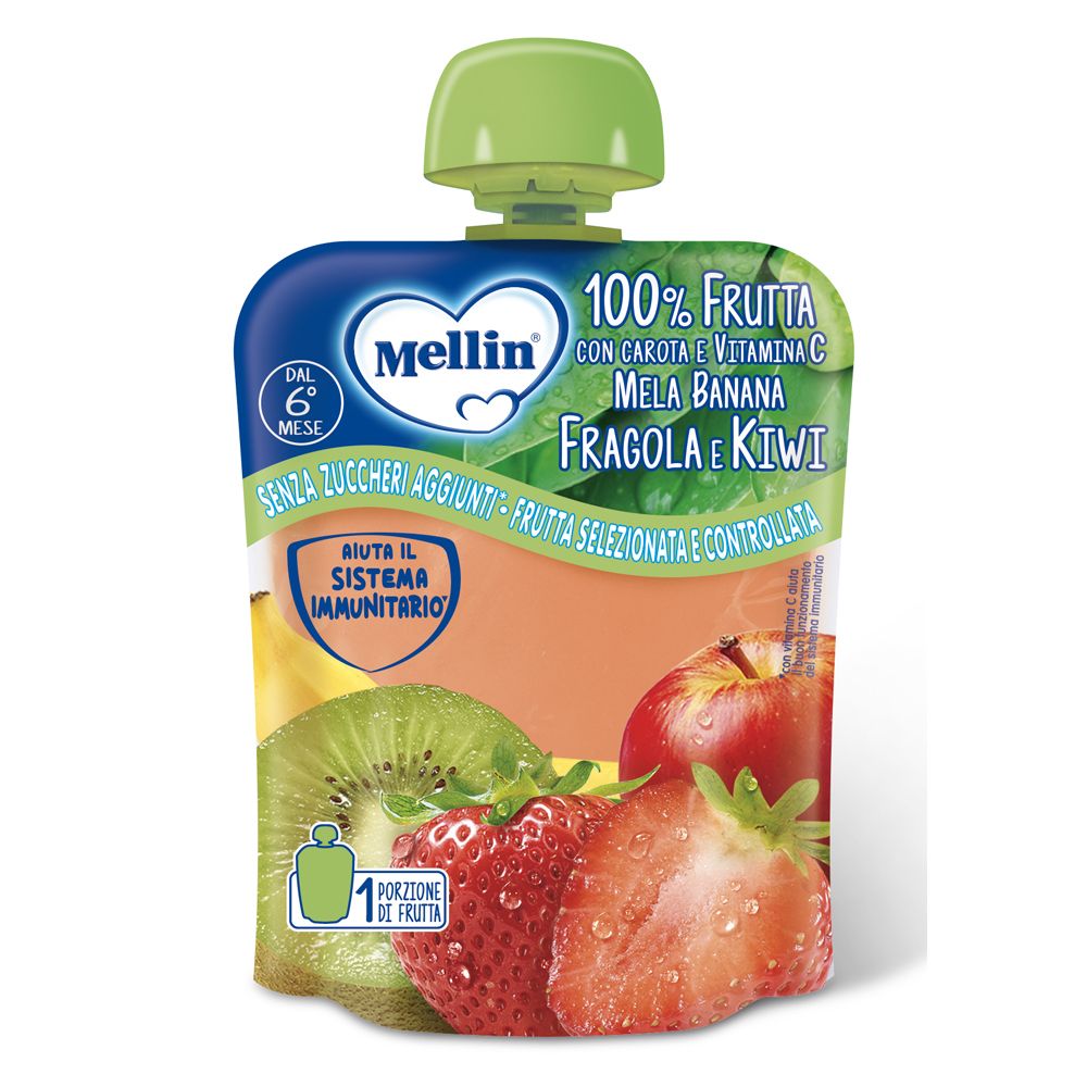 Mellin Pouch Fragola Kiwi 90G 90 g