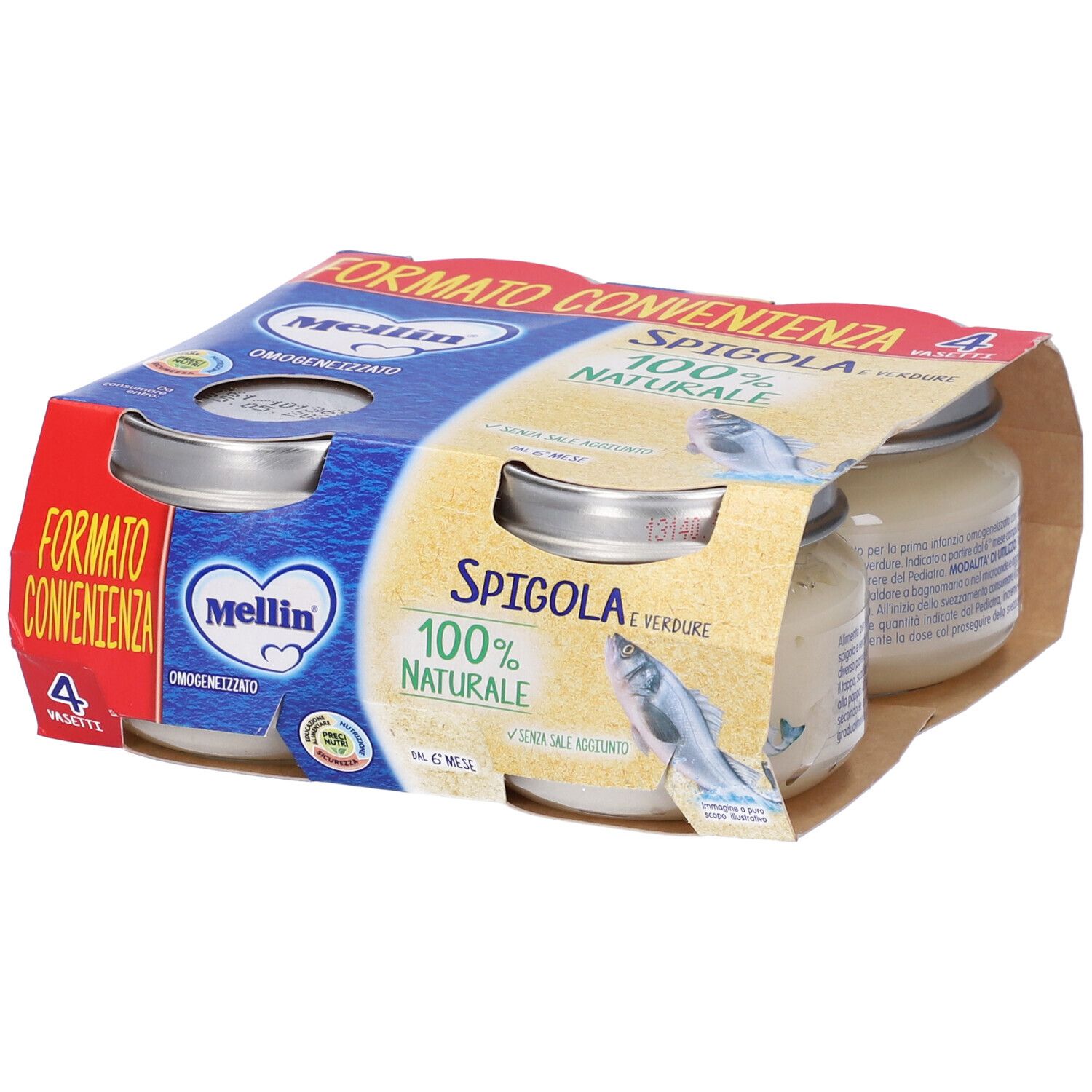 Mellin Omog Spigola 4X80G