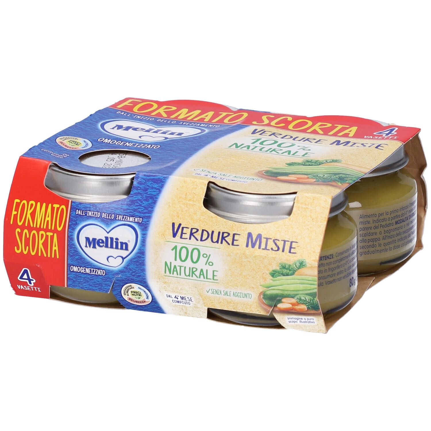 Mellin Omogeneizzato Di Verdure Miste 4+m