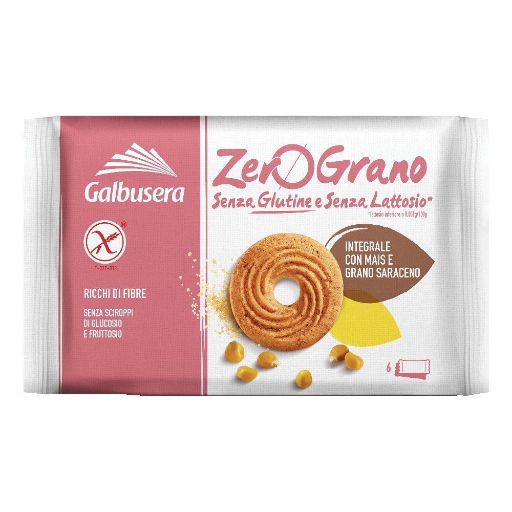 Galbusera Grano Biscotti Integrali Zero Senza Glutine, 220G - Immagine 6