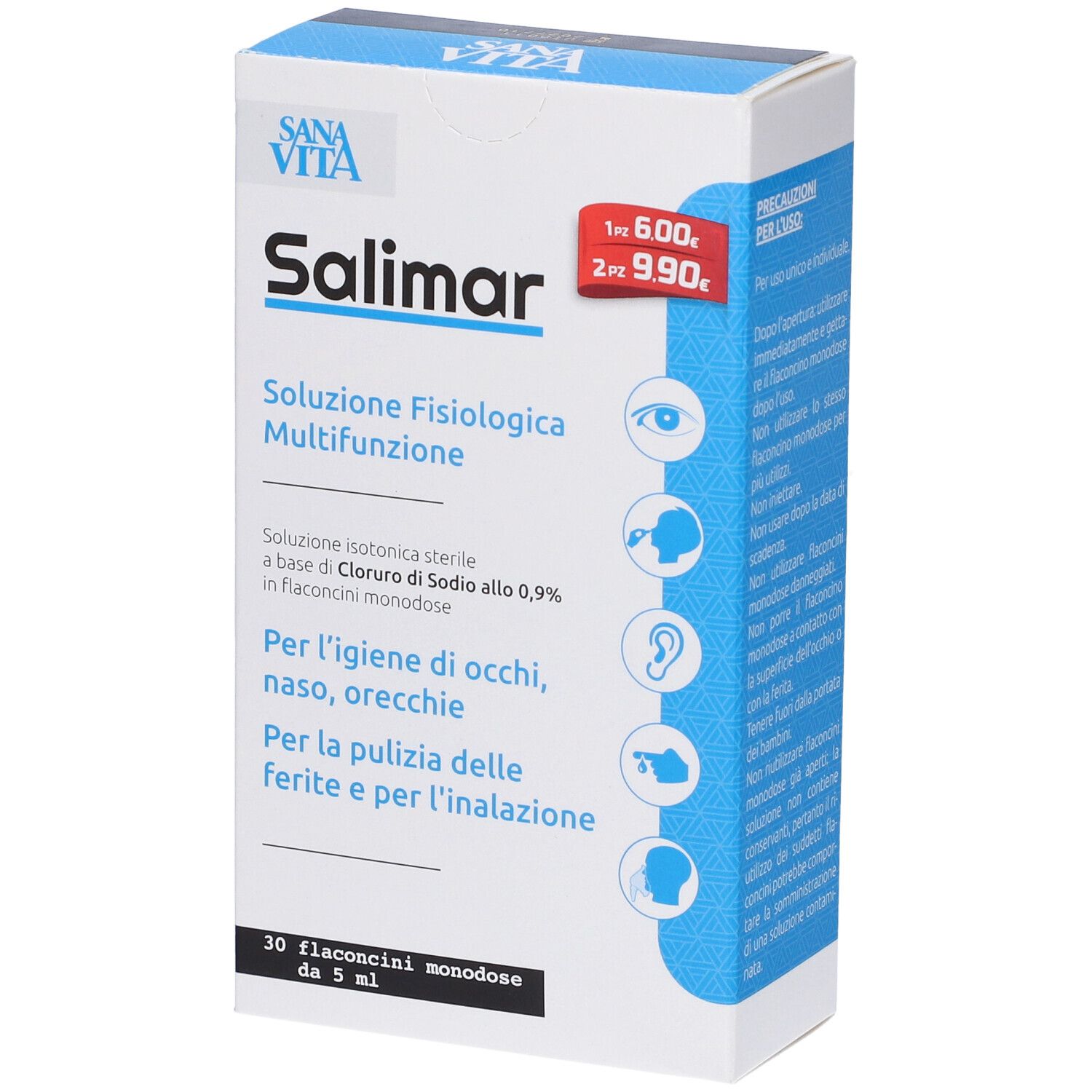 SANAVITA Salimar Soluzione Fisiologica Multifunzione Flaconcini
