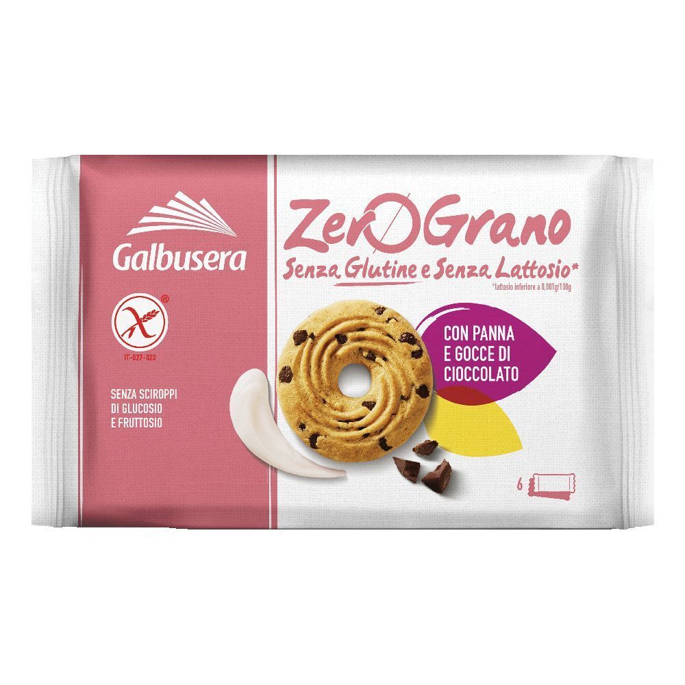 Zerograno Biscotto Panna/Cioc 220 g Biscotti