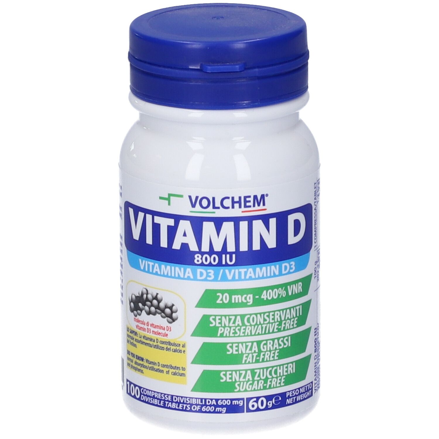 VOLCHEM Vitamin D 800 Iu Vitamina D3 In Compresse