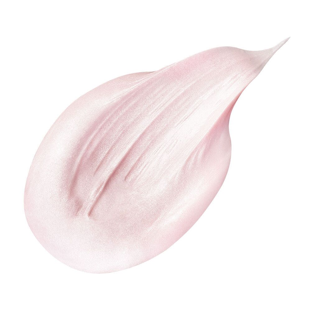 Traccia di crema rosa. Texture lucida.