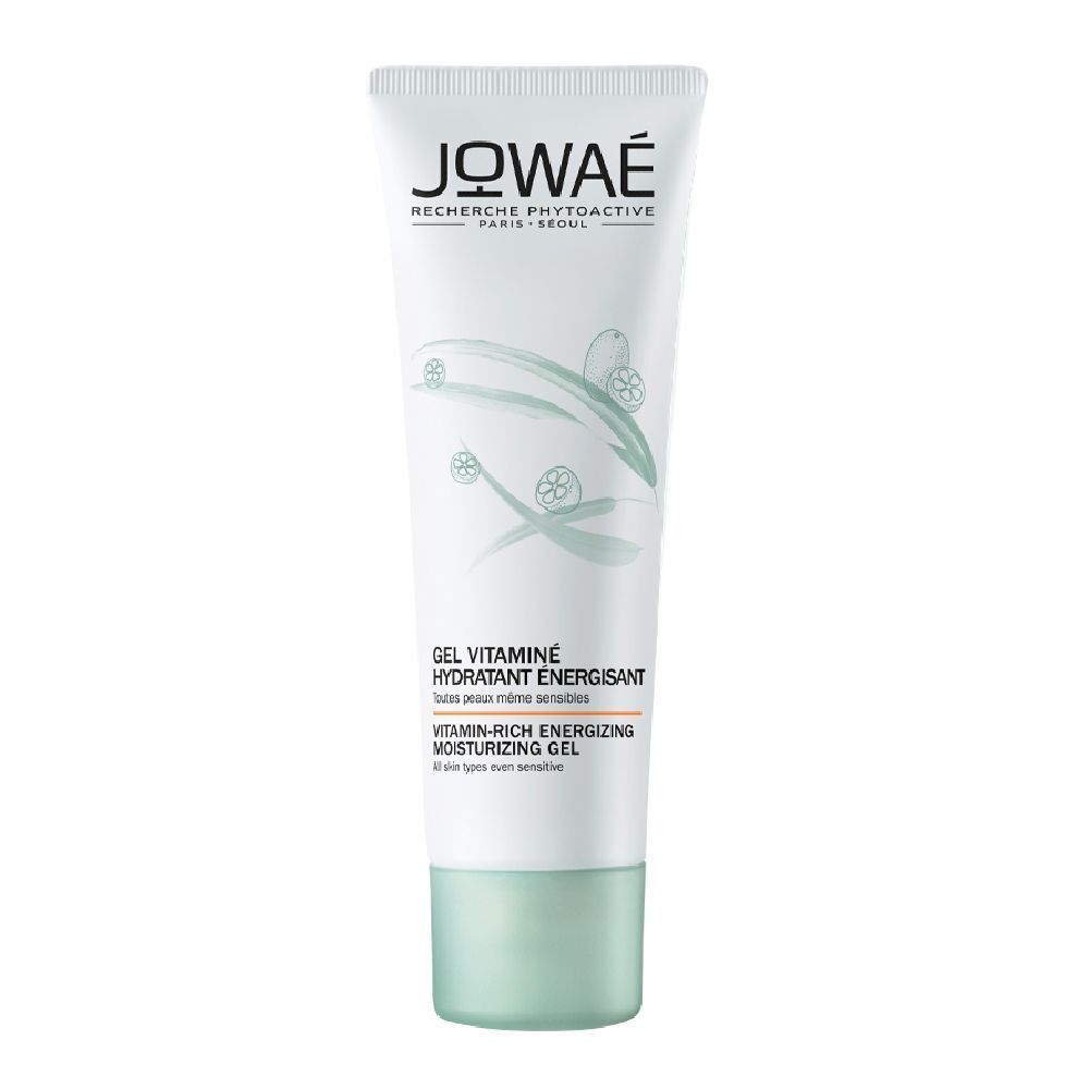 Tubo bianco-verde JOWAE. Gel Vitaminizzato Idratante Energizzante Viso. Per pelli sensibili.