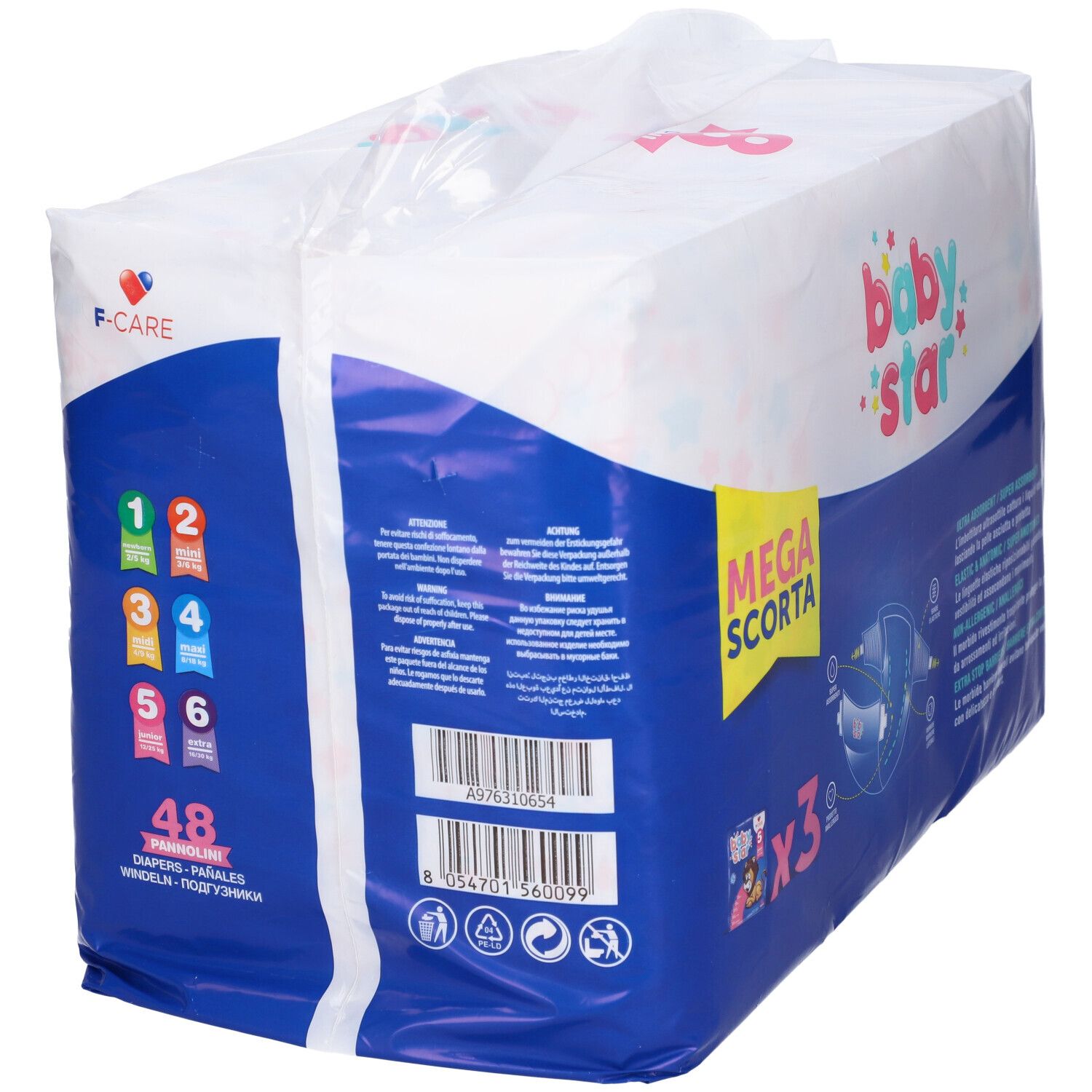 Babystar Megascorta Windeln Größe 5 48 Stück Babystar